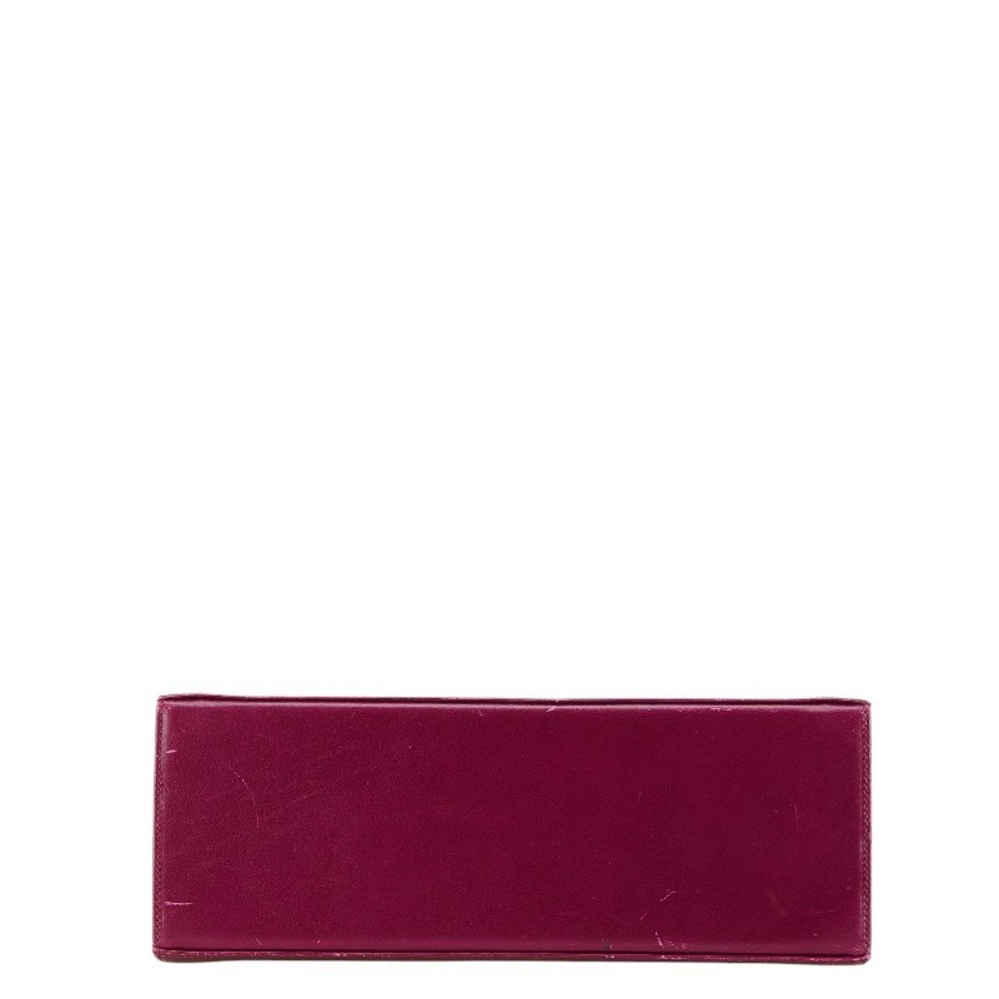 Salvatore Ferragamo Purple Leather Handbag Shoulder Bag (Pre-Owned)