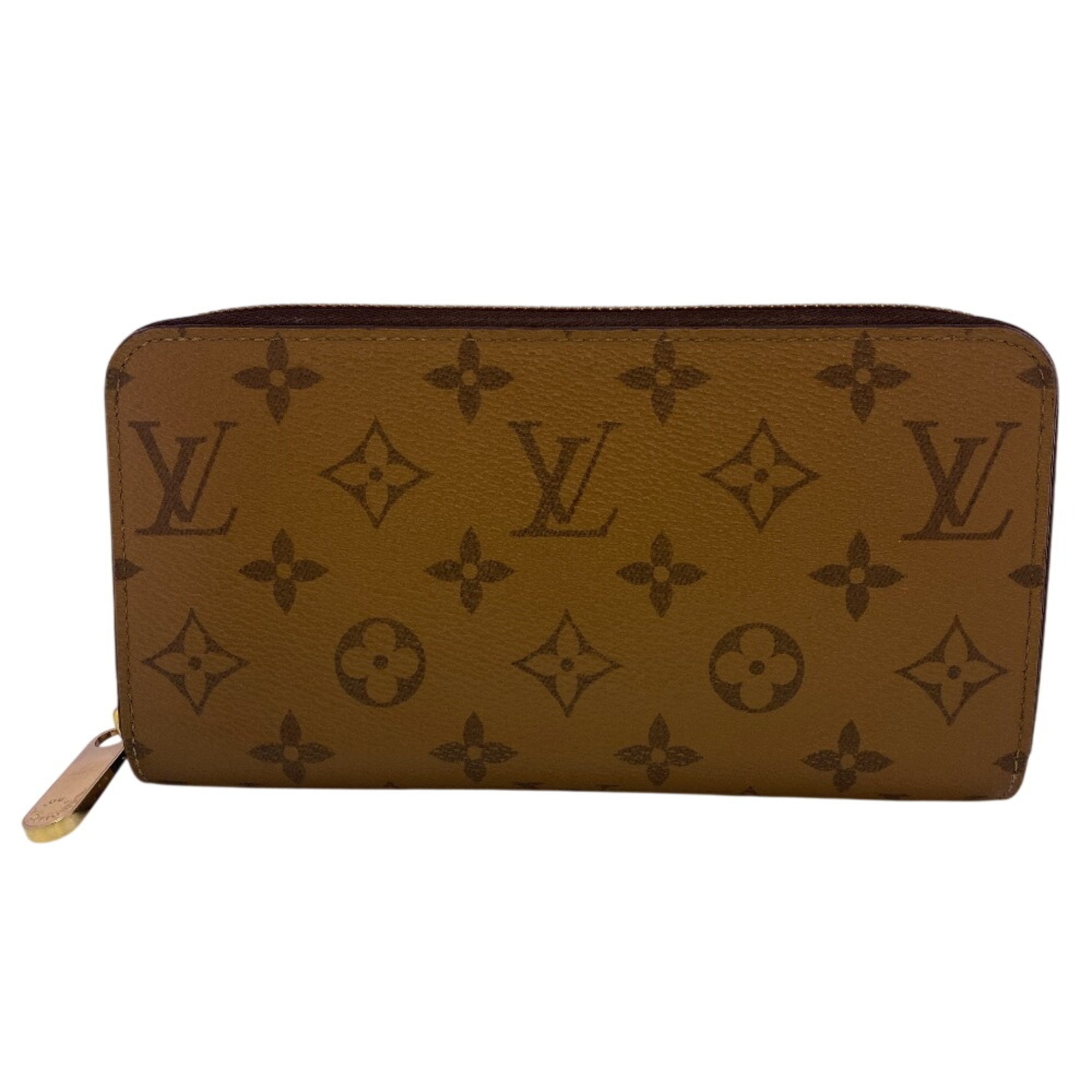 Louis Vuitton Brown Leather Long Wallet (Bi-Fold) (Pre-Owned)