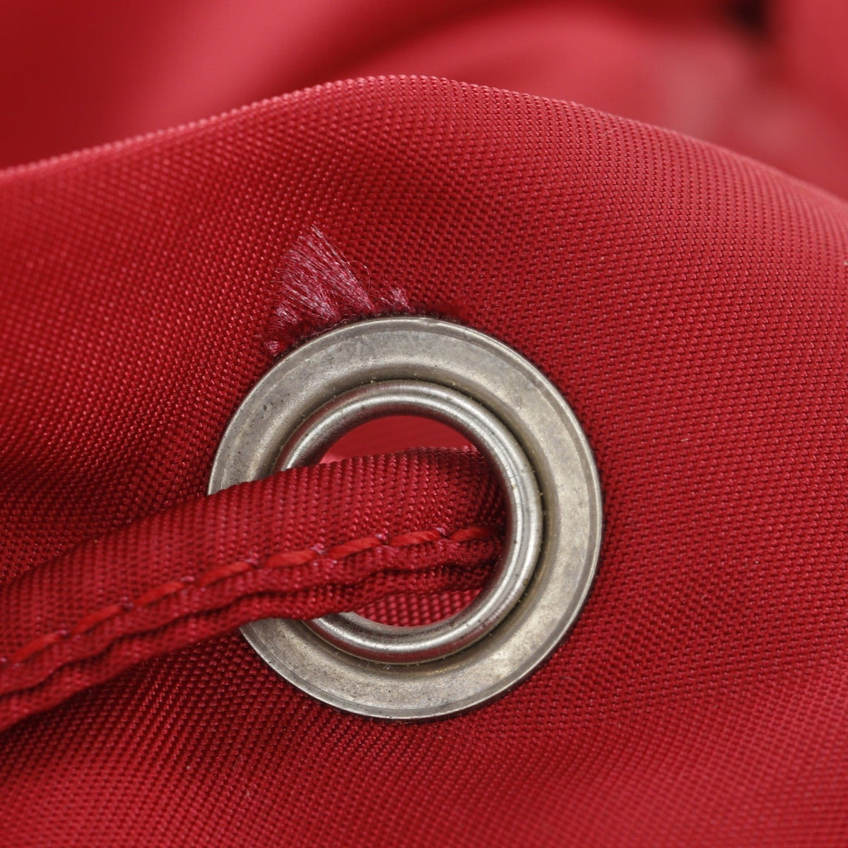 Prada Red Color Nylon Backpack (Pre-Owned)