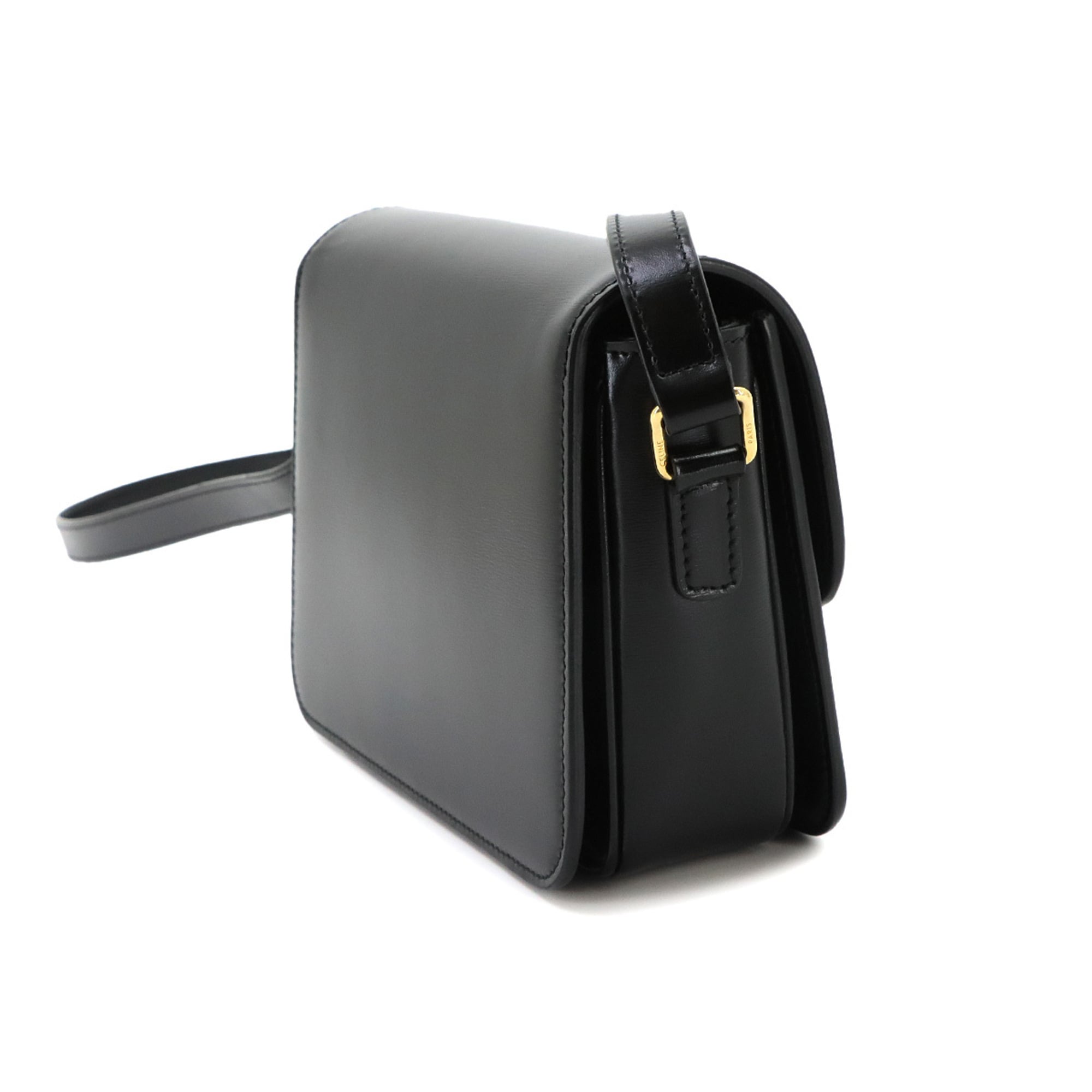 Celine Black Leather Handbag Shoulder Bag (Pre-Owned)