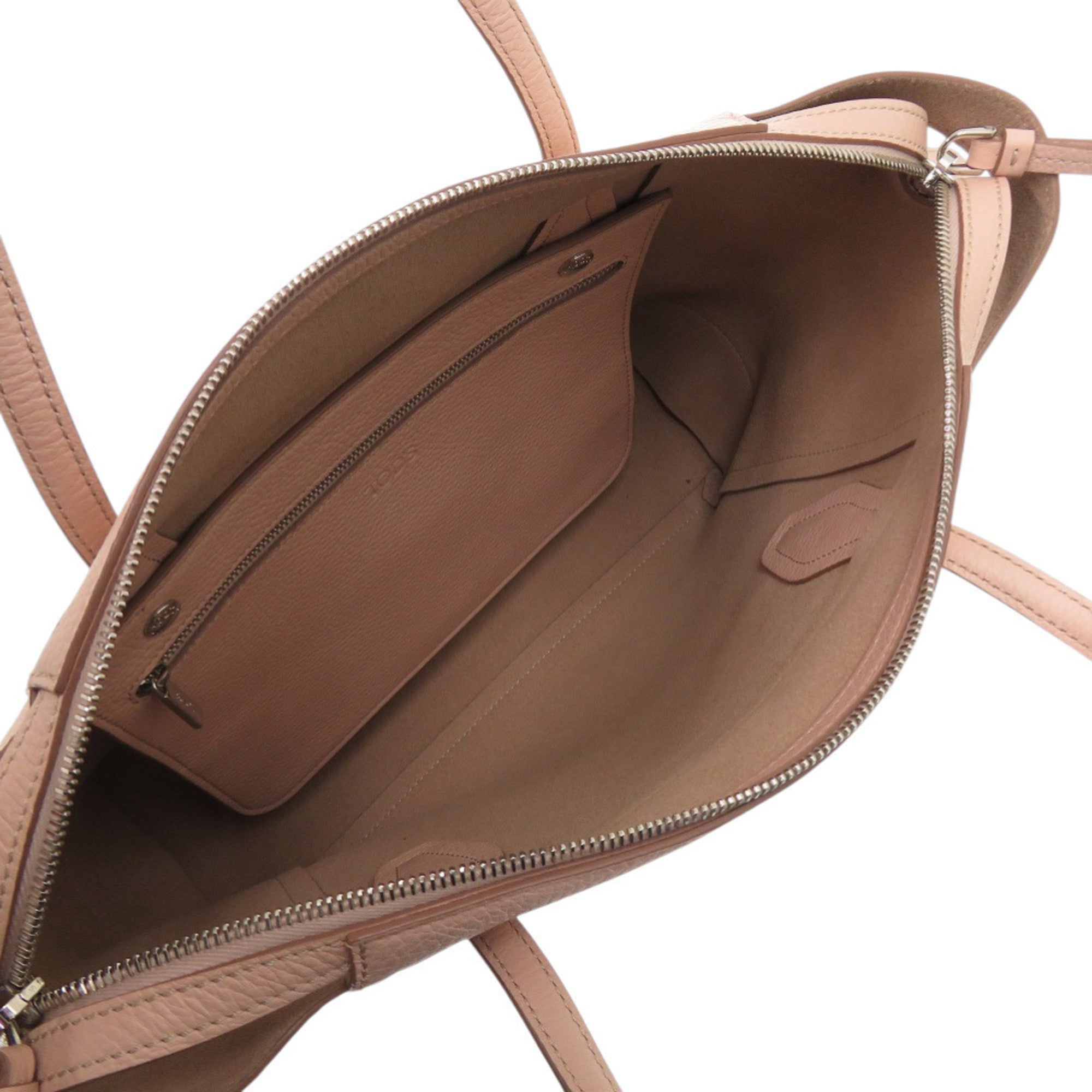 Tod's Pink Leather Tote Bag (Pre-Owned)