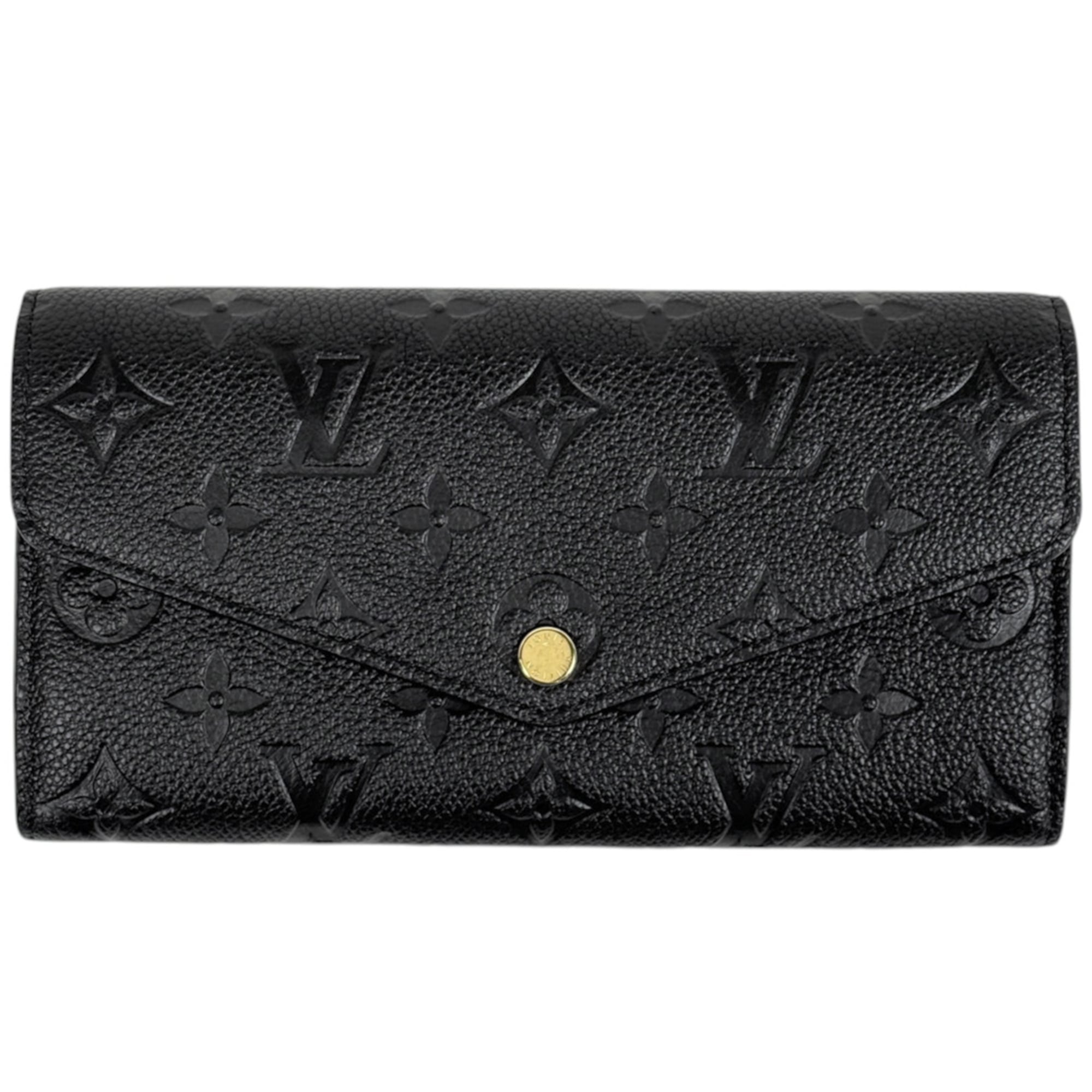 Louis Vuitton Black Noir Monogram Empreinte Long Wallet (Bi-Fold) (Pre-Owned)