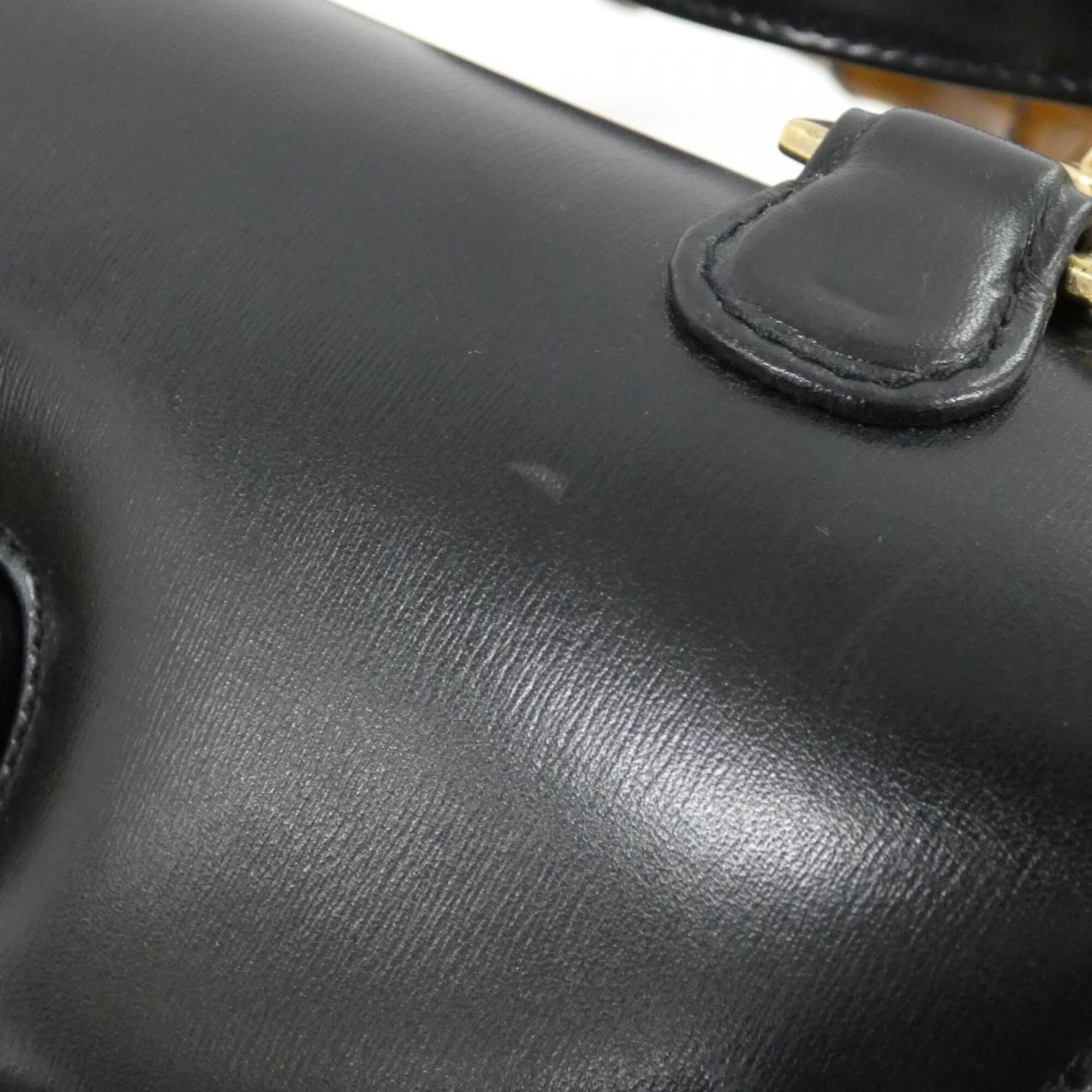 Gucci Black Leather Handbag (Pre-Owned)
