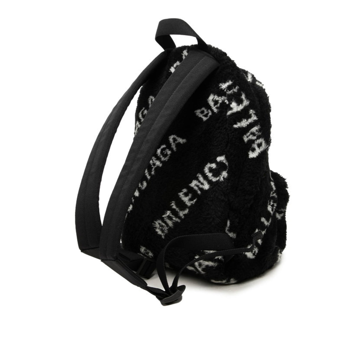 Balenciaga Black Faux Fur Backpack (Pre-Owned)