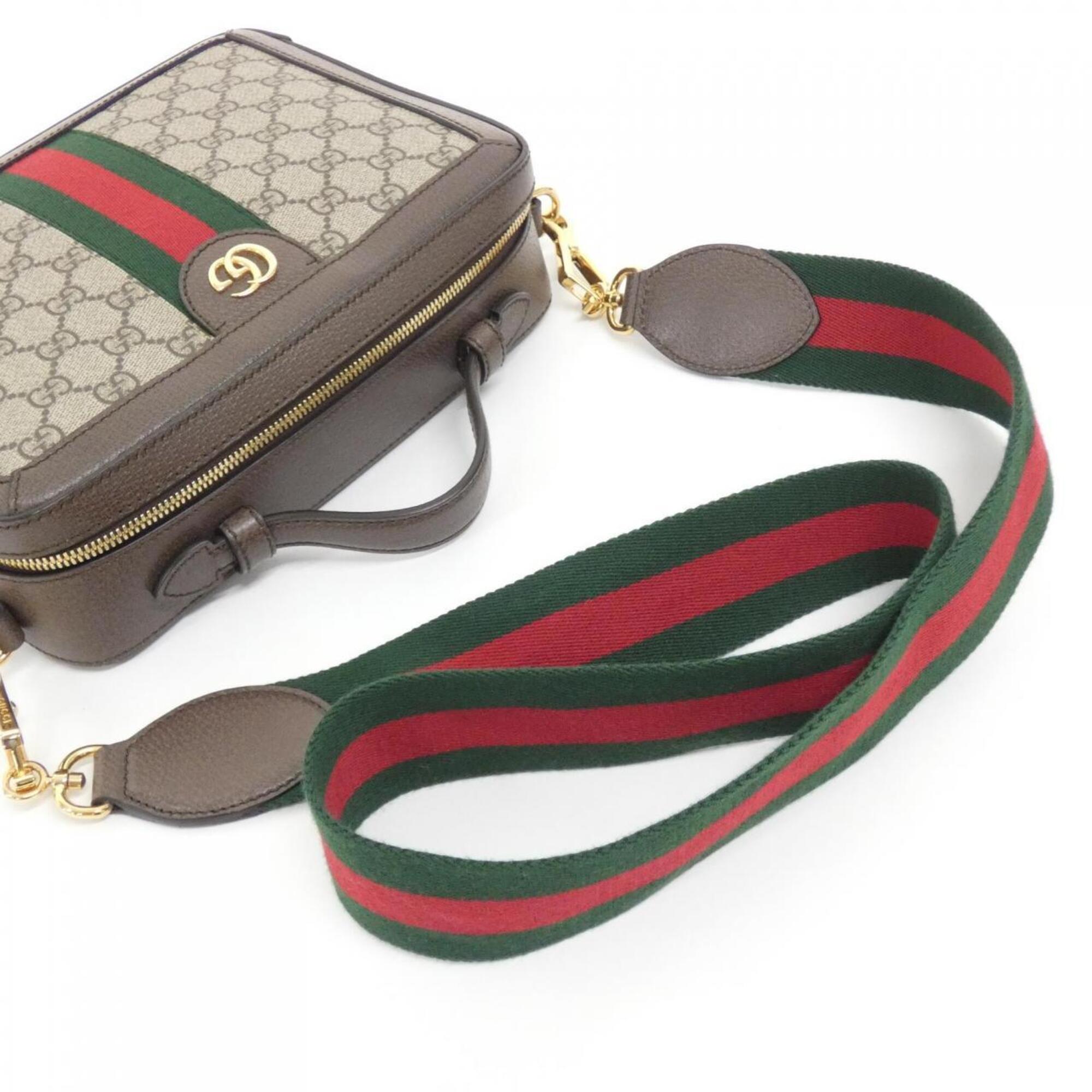 Gucci Ophidia Beige Brown Gg Supreme Handbag (Pre-Owned)