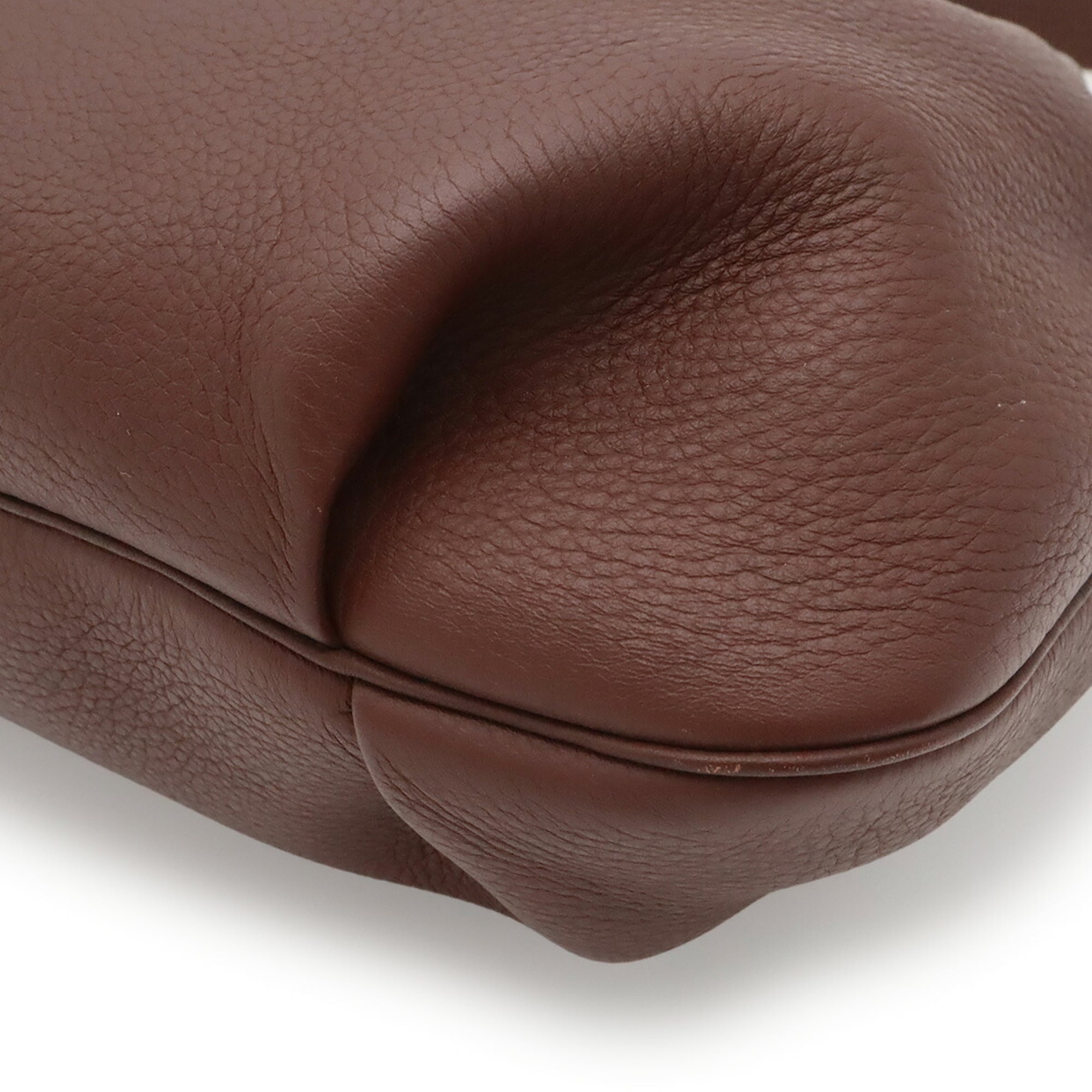 Hermes Bordeaux Brown Red Color Togo Leather Pochette Shoulder Bag (Pre-Owned)