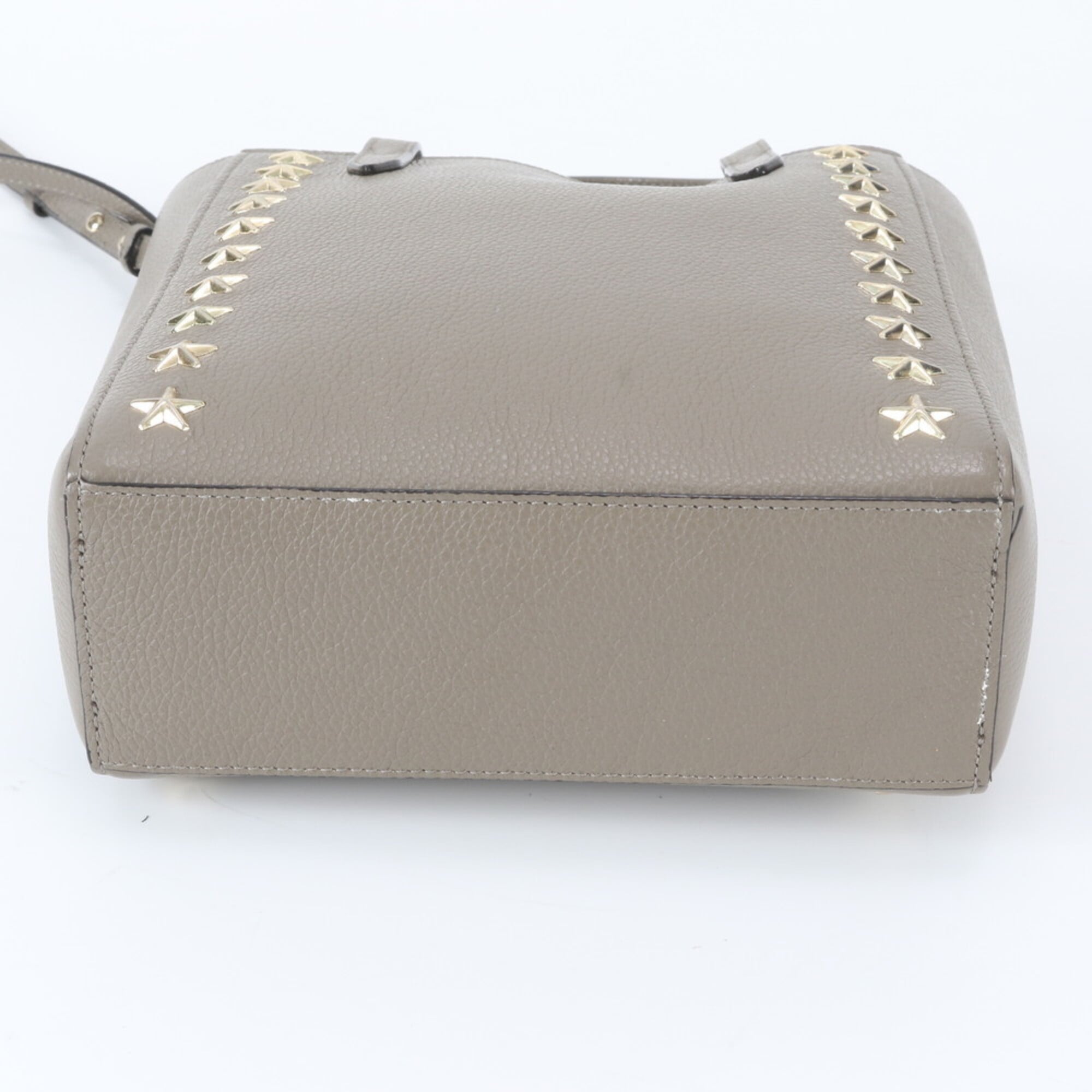 Jimmy Choo Grayish Leather Shoulder Bag (Pre-Owned)