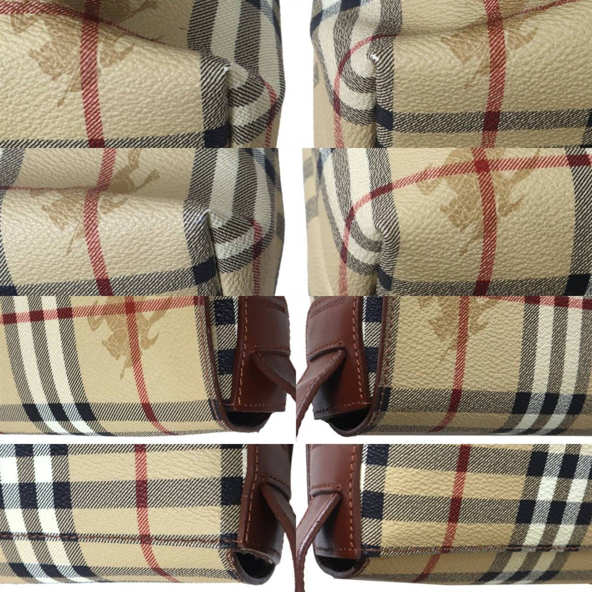 Burberry Beige Multi-Color Pvc Messenger Bag (Pre-Owned)
