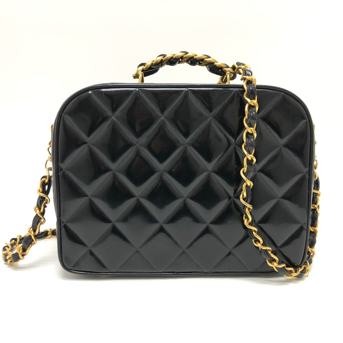 Chanel Black Patent Leather Handbag (Pre-Owned)