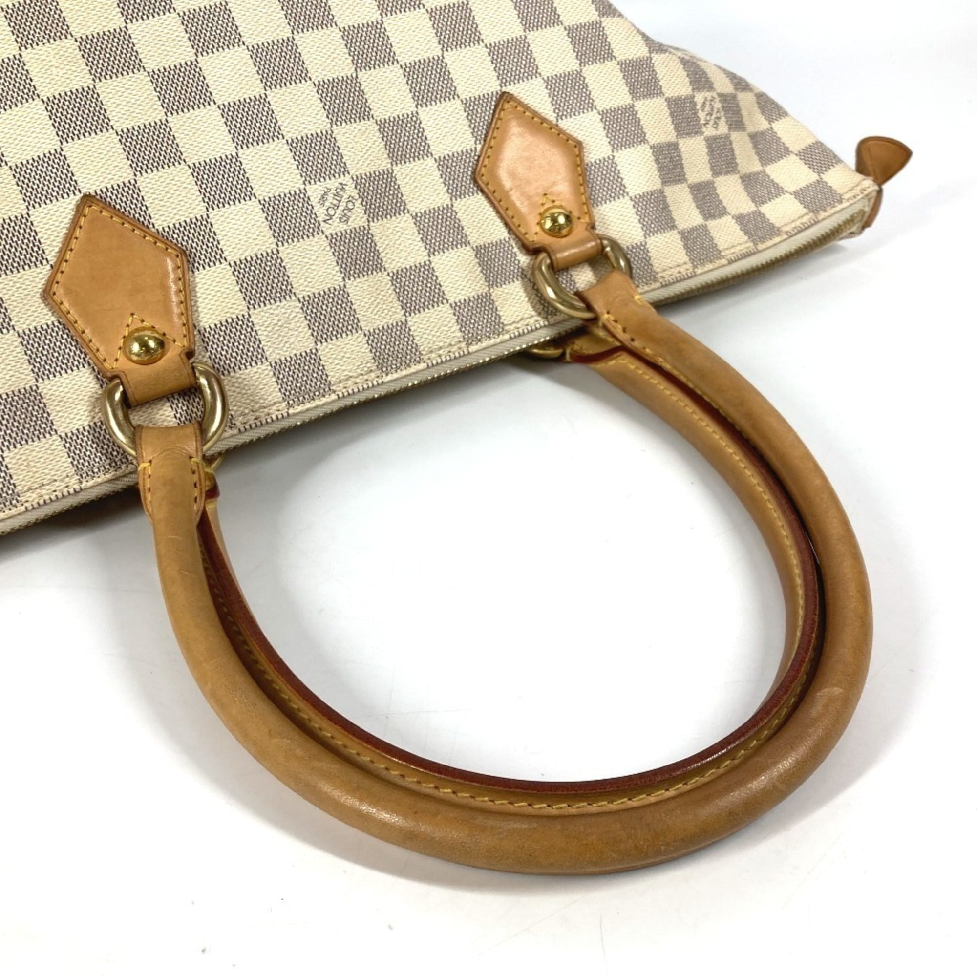 Louis Vuitton White Damier Azur Shoulder Bag Tote Bag (Pre-Owned)