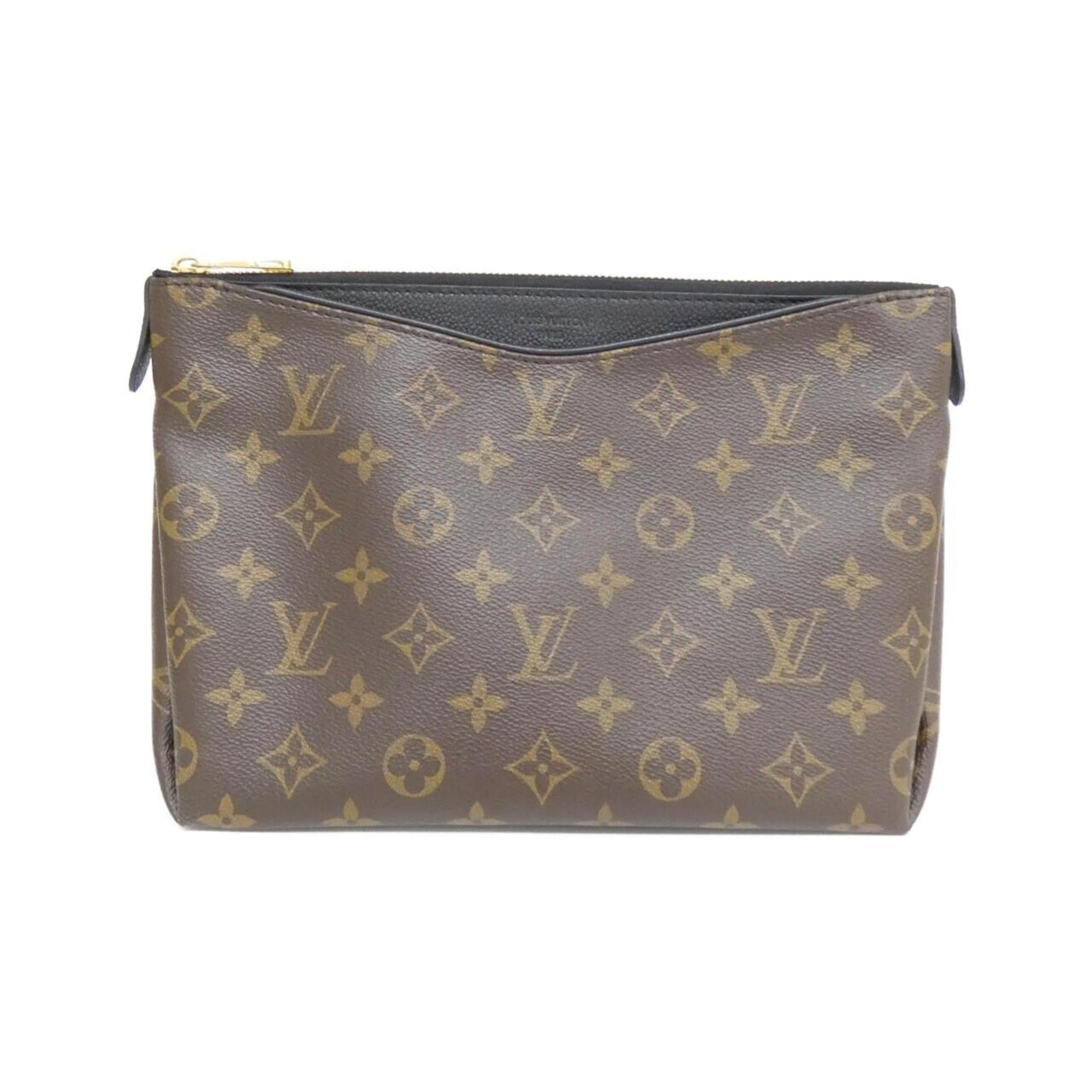 Louis Vuitton Brown Coated Canvas Handbag Pouch (Pre-Owned)