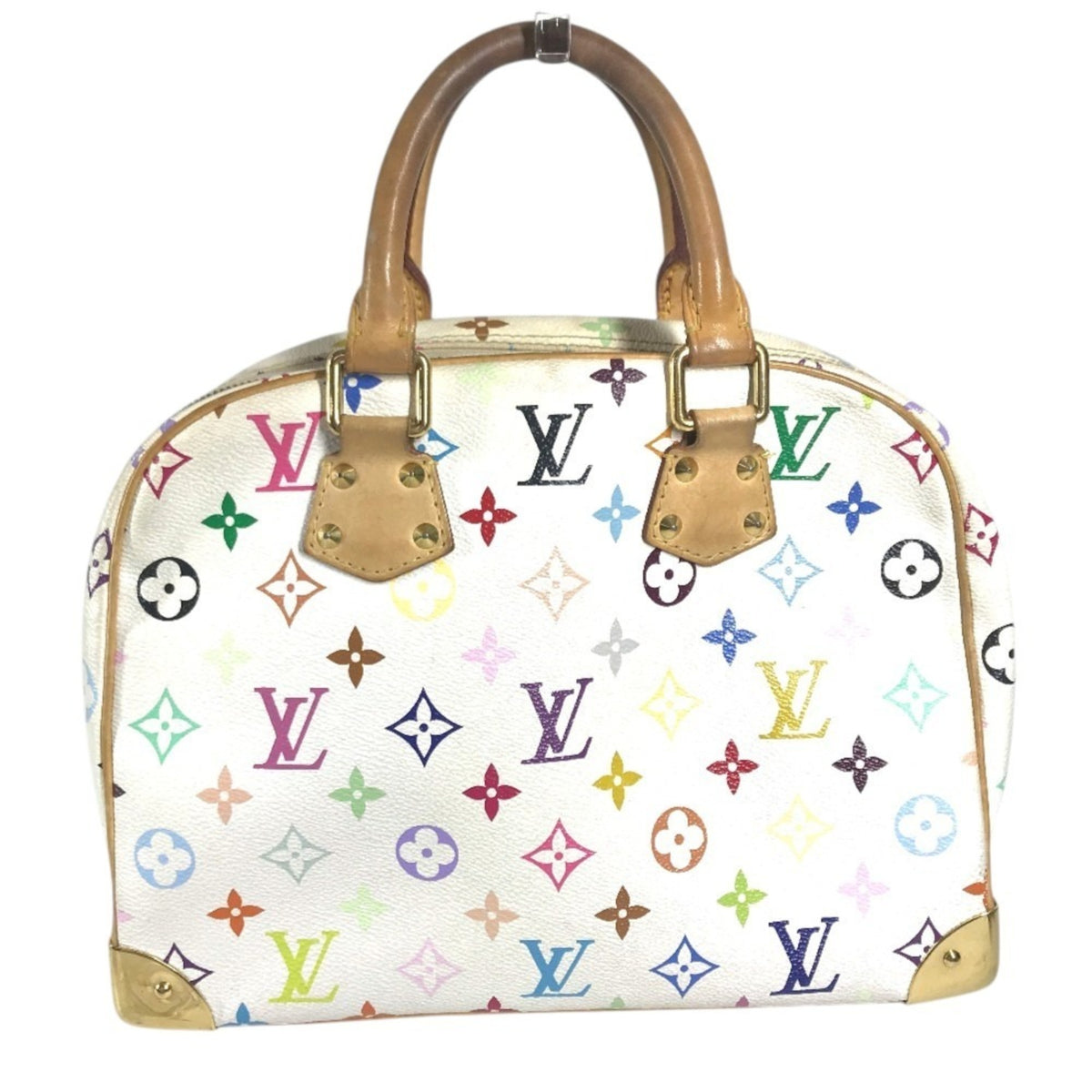 Louis Vuitton White Monogram Multicolore Boston Bag Handbag (Pre-Owned)