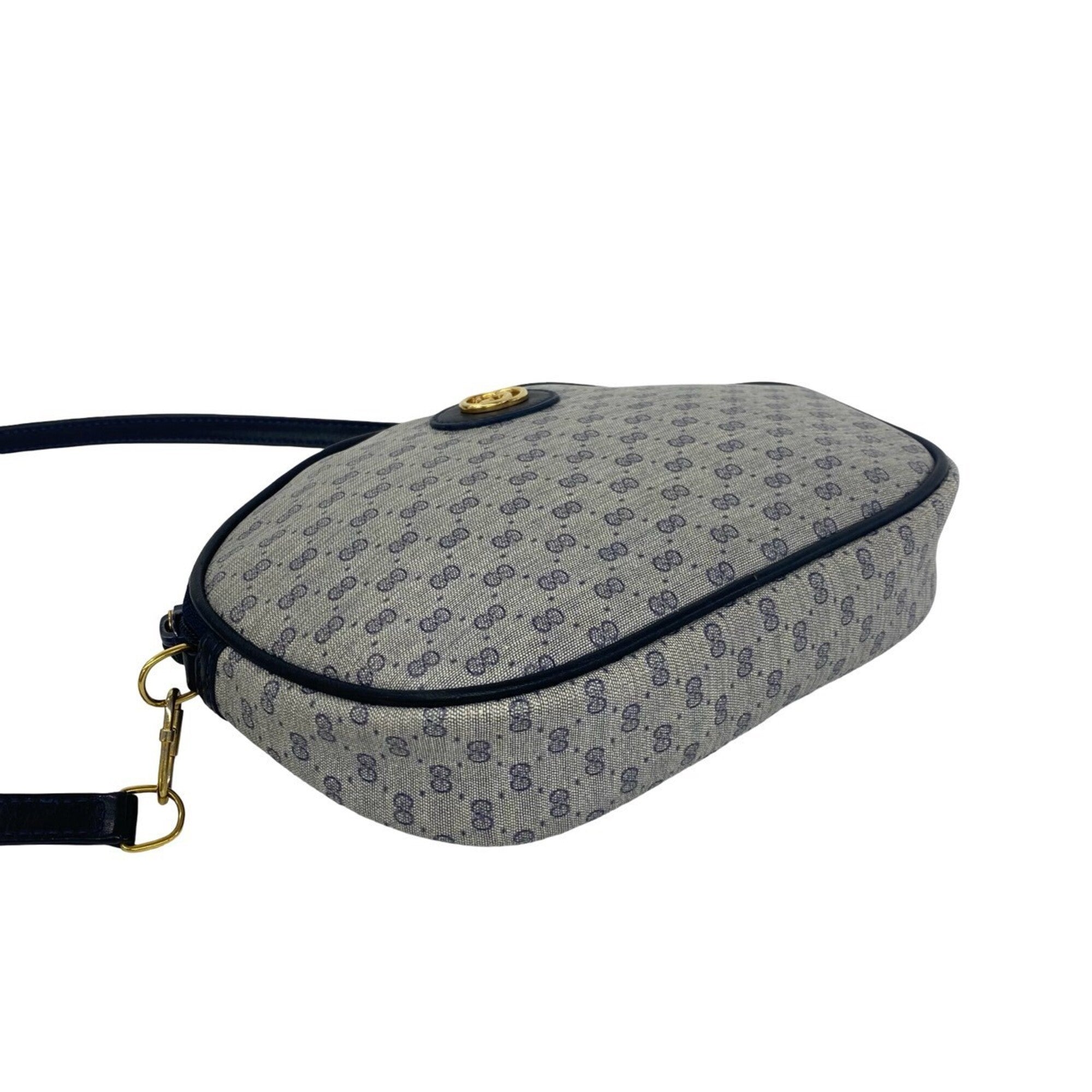 Gucci Navy Leather Pvc Pochette Shoulder Bag (Pre-Owned)