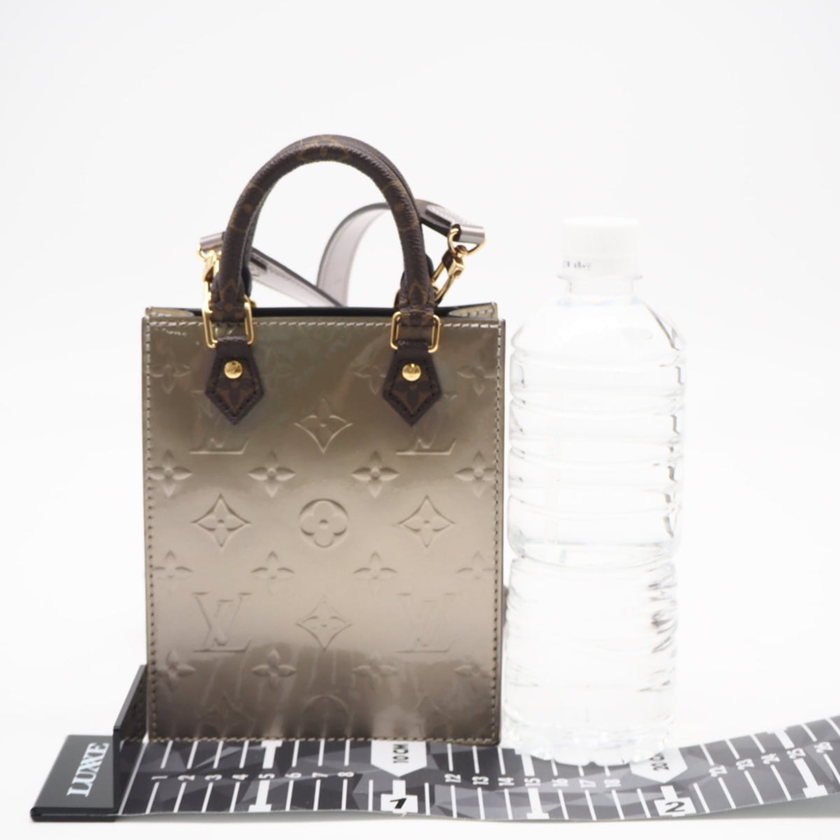Louis Vuitton Gold Brown Patent Leather Coated Canvas Shoulder Bag (Pre-Owned)