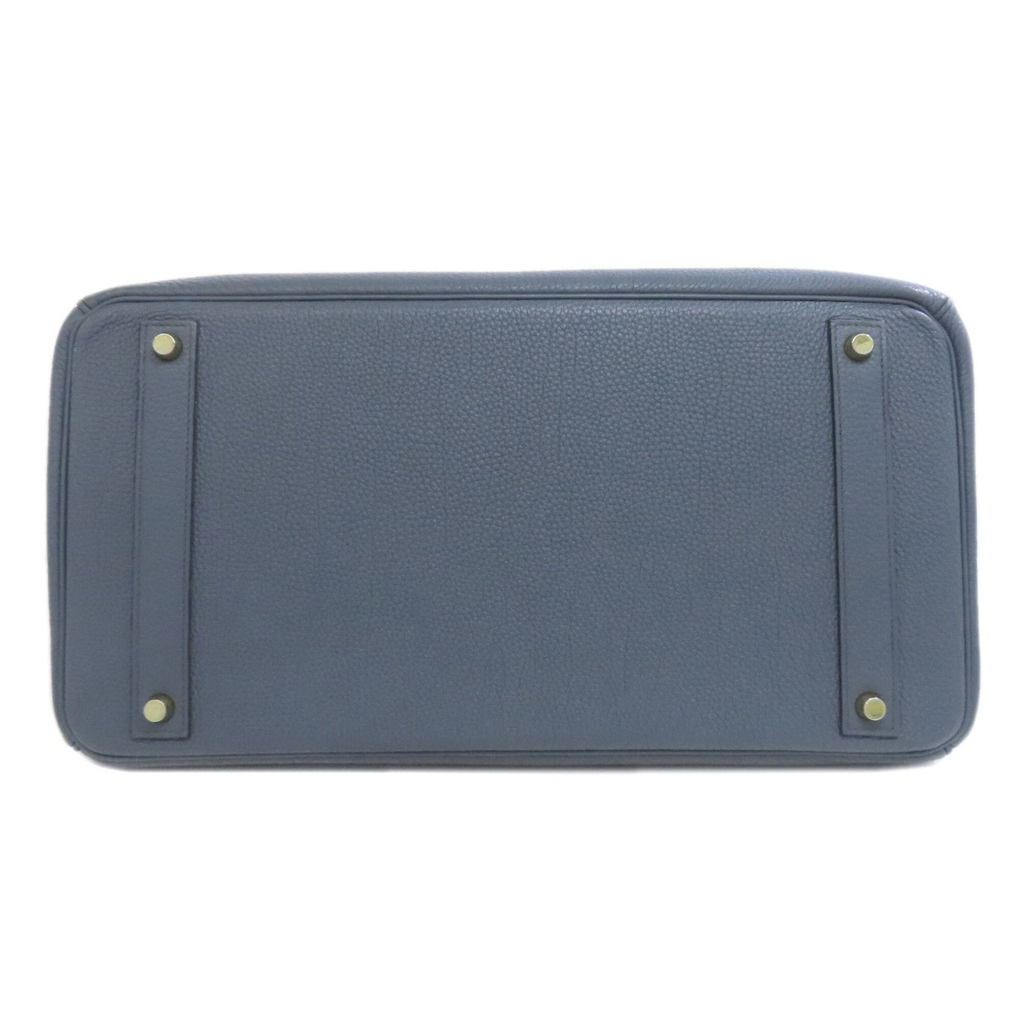 Hermes Blue Togo Leather Handbag (Pre-Owned)