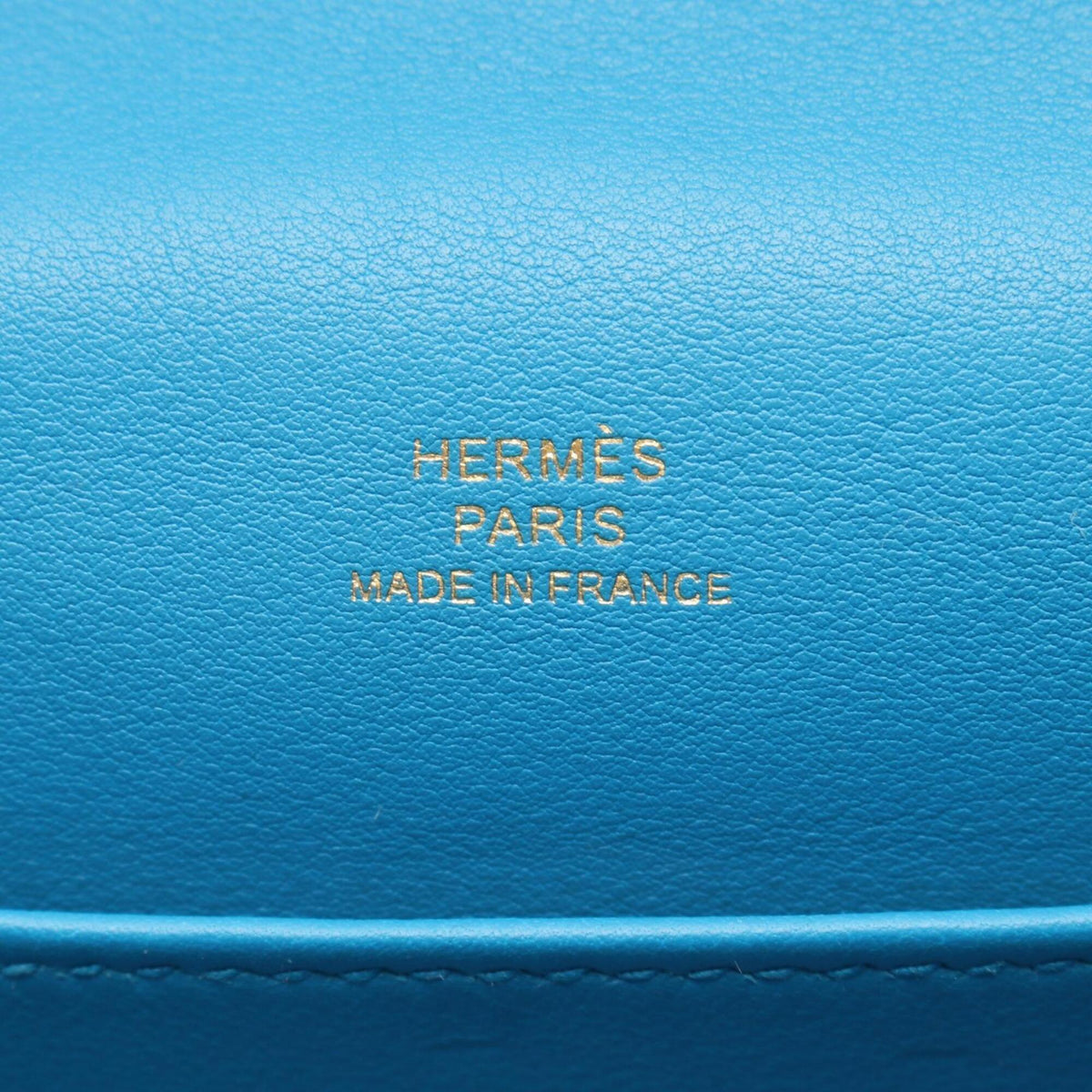 Hermes Blue Swift Leather Handbag Pochette (Pre-Owned)