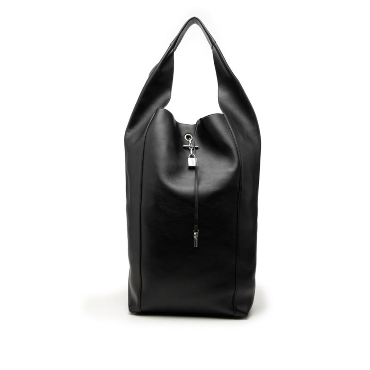 Saint Laurent Black Leather Pouch Shoulder Bag Tote Bag (Pre-Owned)