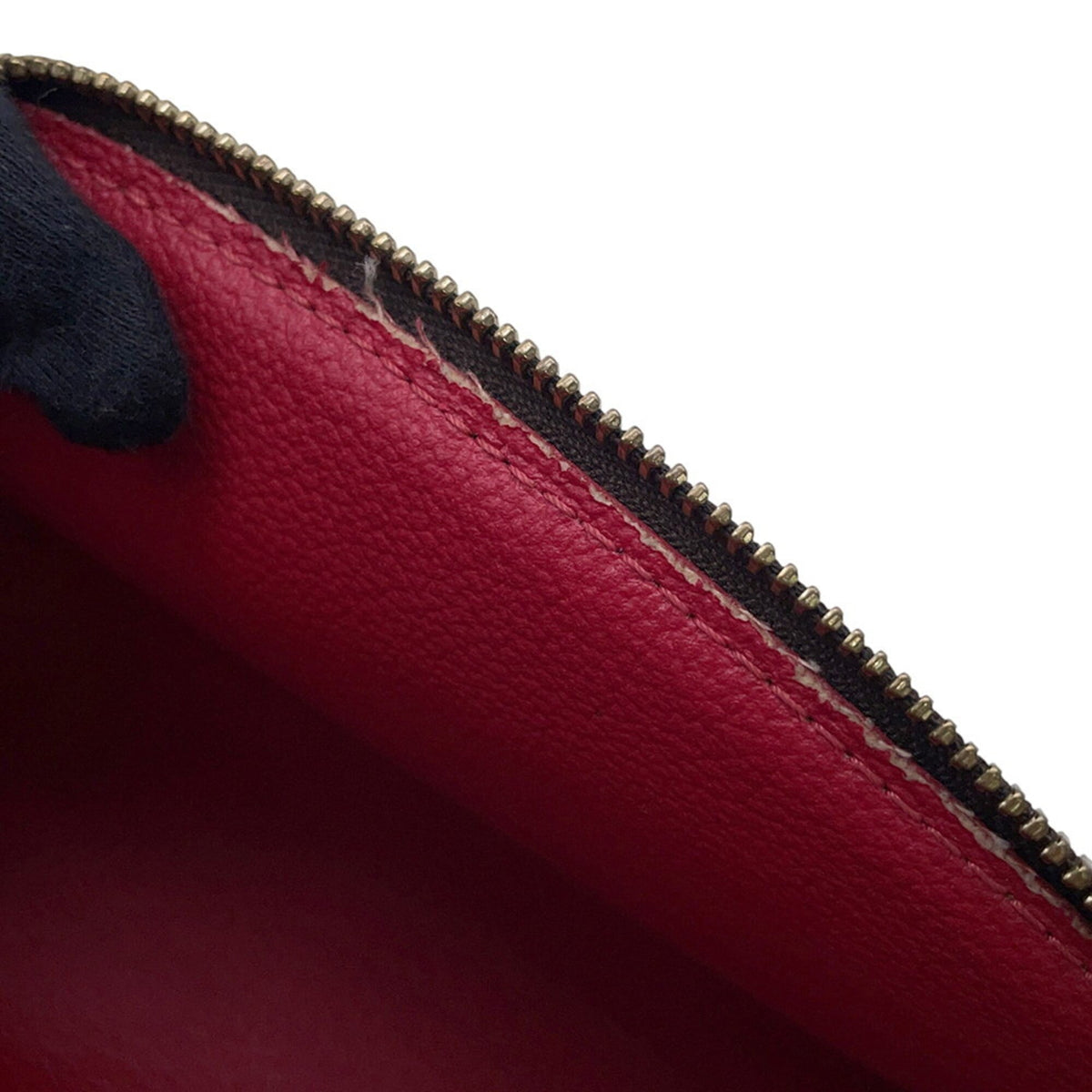 Louis Vuitton Damier Damier Canvas Ebene Red Color Handbag Pochette (Pre-Owned)