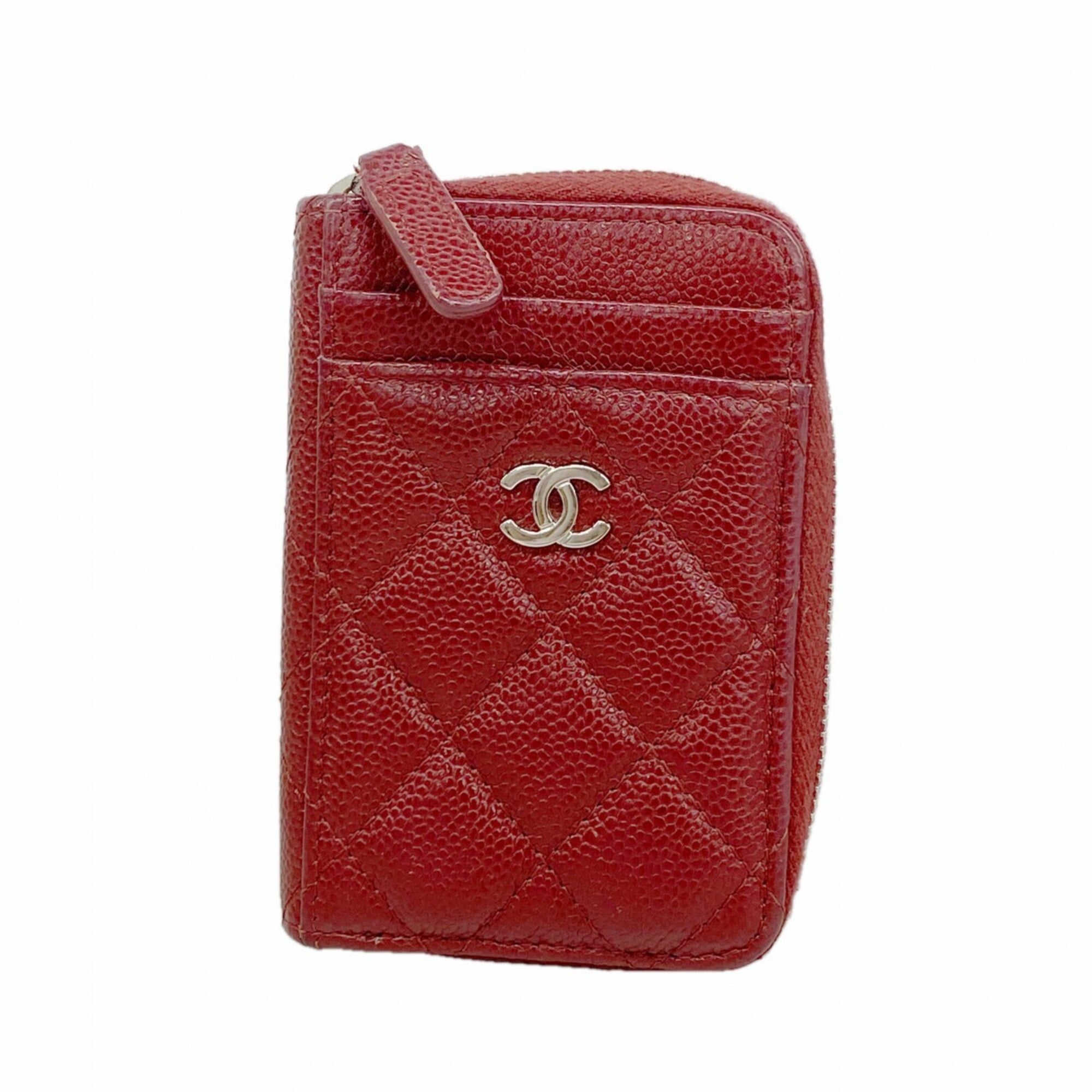 Chanel Bordeaux Grained Calfskin Coin Purse/Coin Case (Pre-Owned)