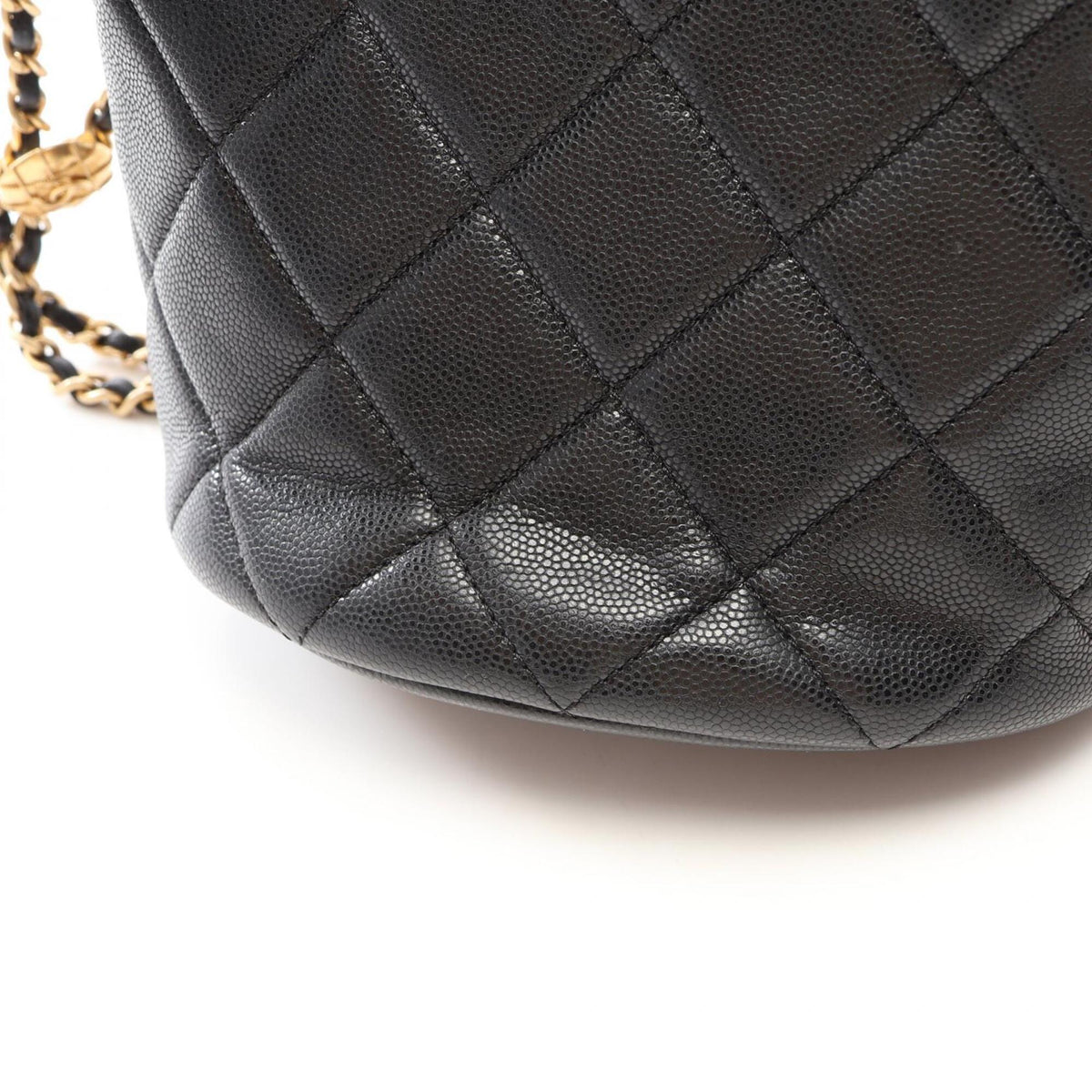 Chanel Black Grained Calfskin Handbag Shoulder Bag (Pre-Owned)