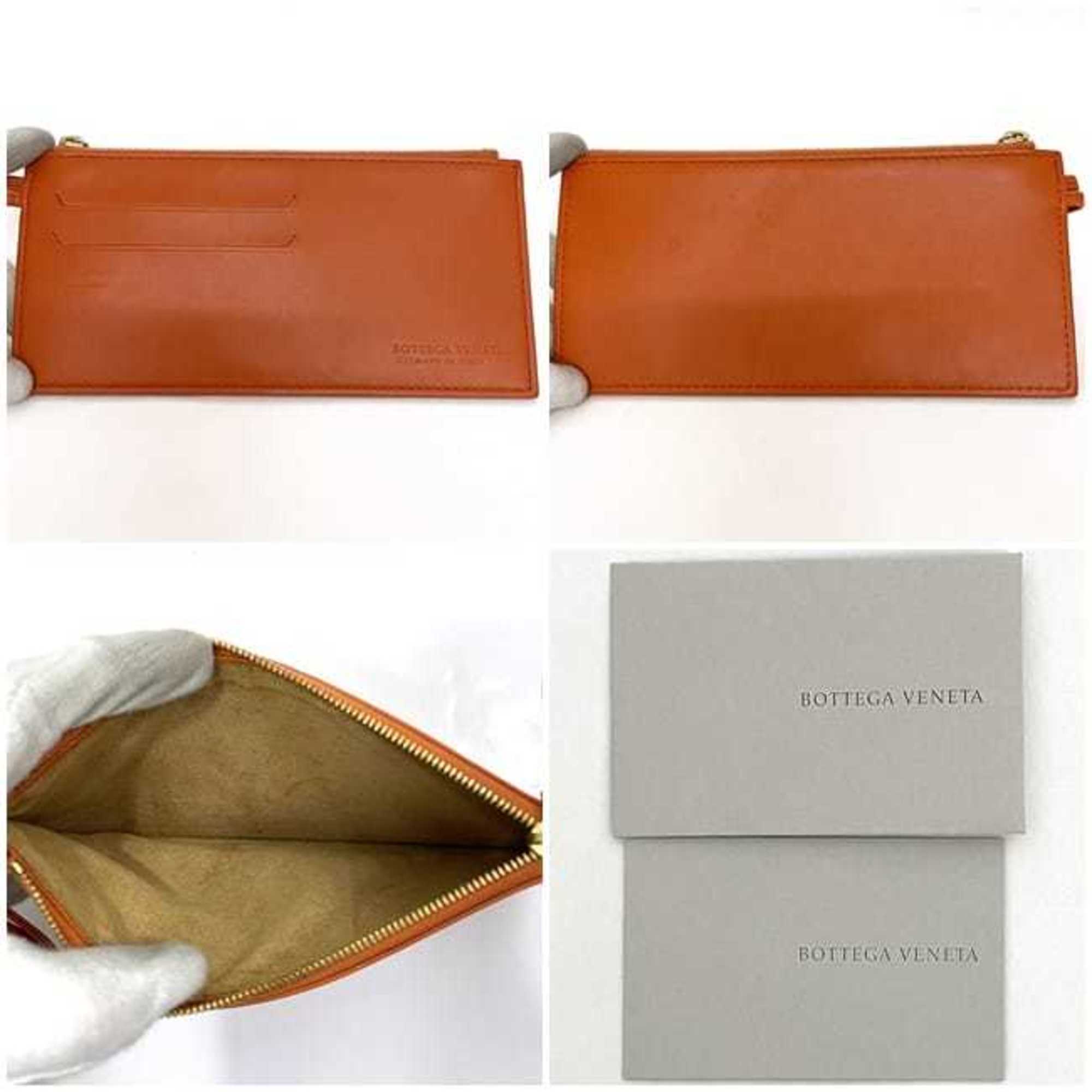 Bottega Veneta Orange Leather Basket Tote Bag (Pre-Owned)