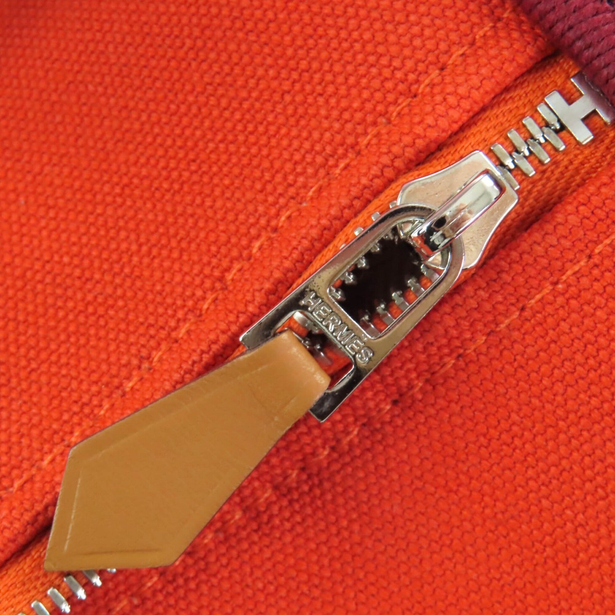 Hermes Orange Wool Handbag (Pre-Owned)
