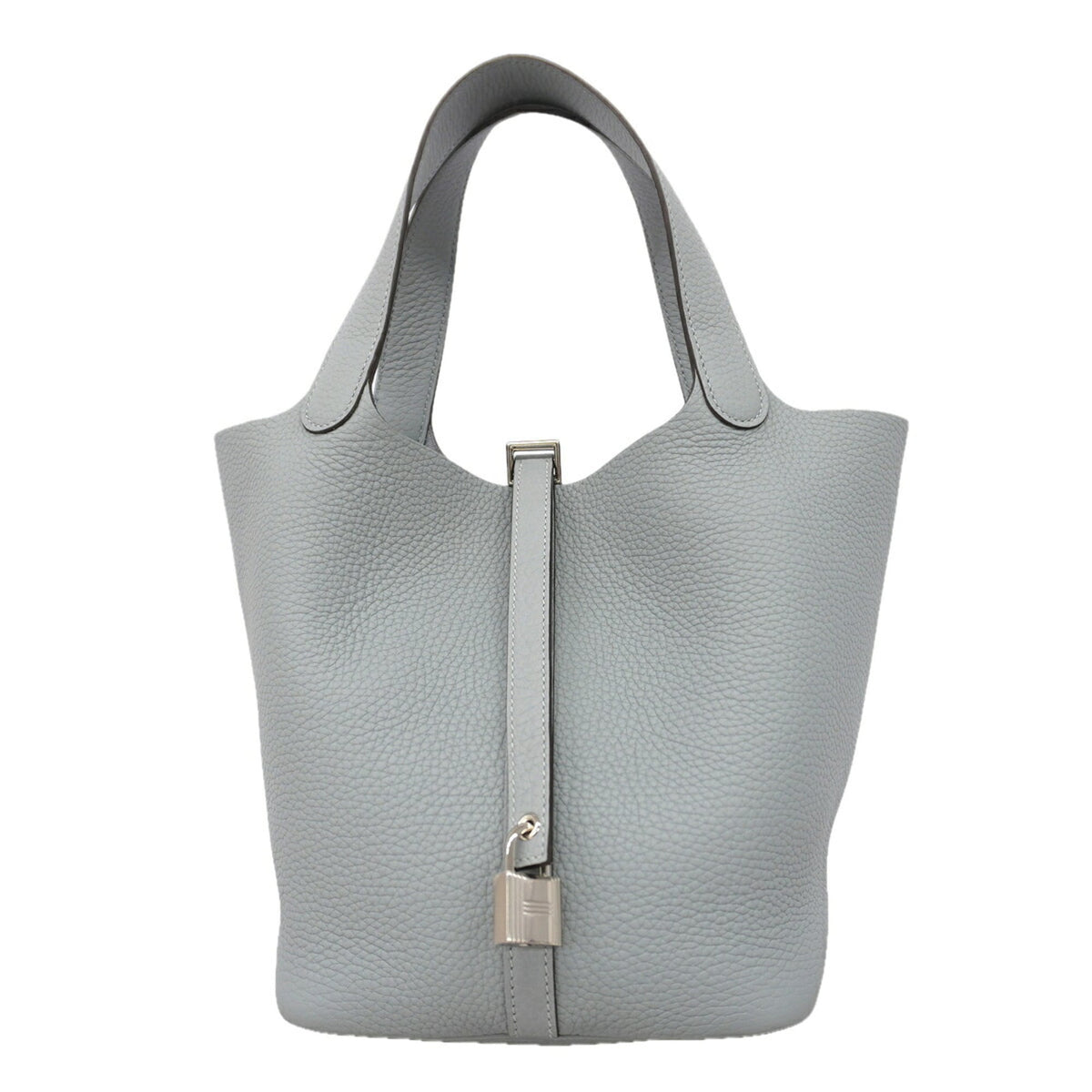 Hermes Gray Taurillon Clemence Leather Handbag (Pre-Owned)