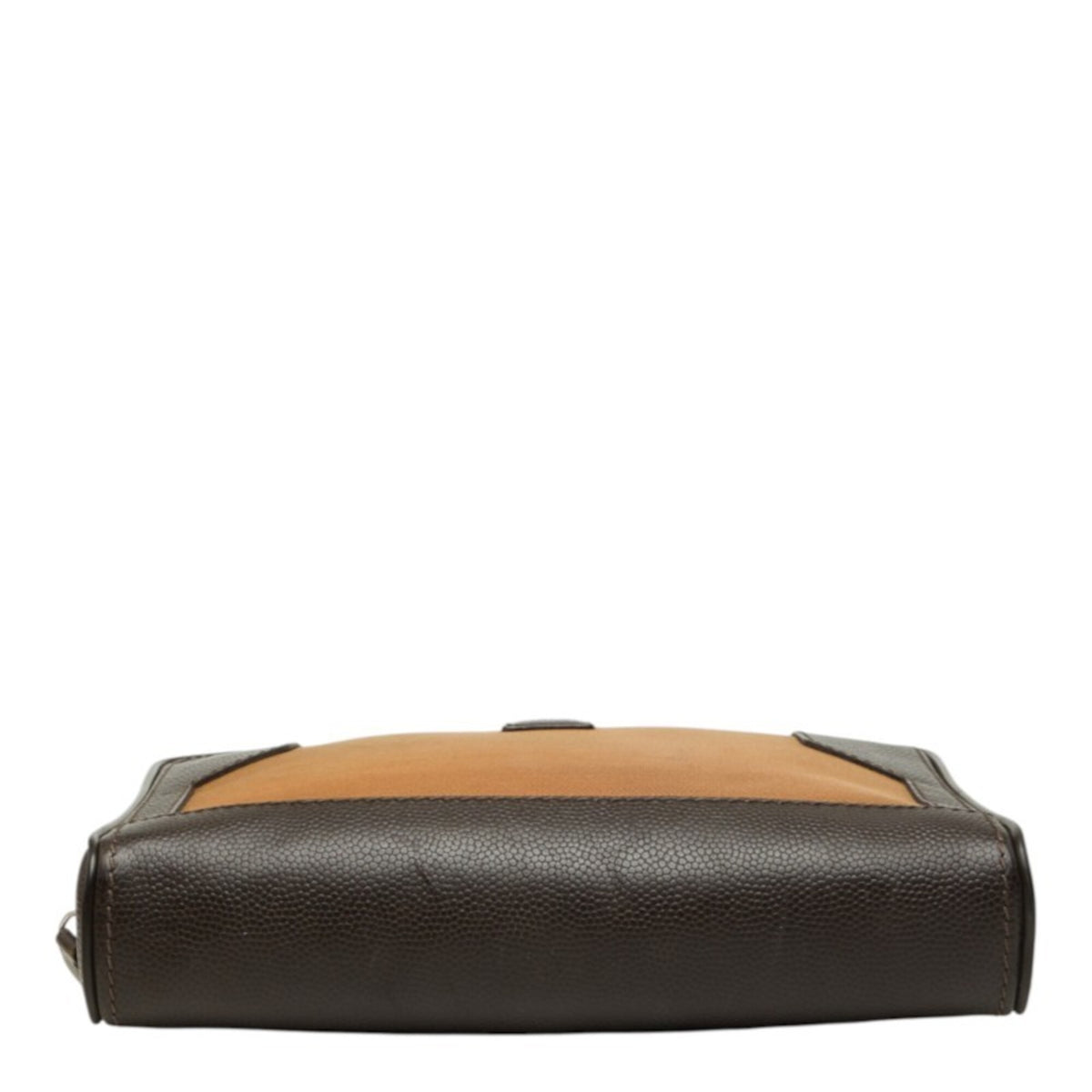 Dunhill Brown Canvas Leather Clutch Bag (Pre-Owned)