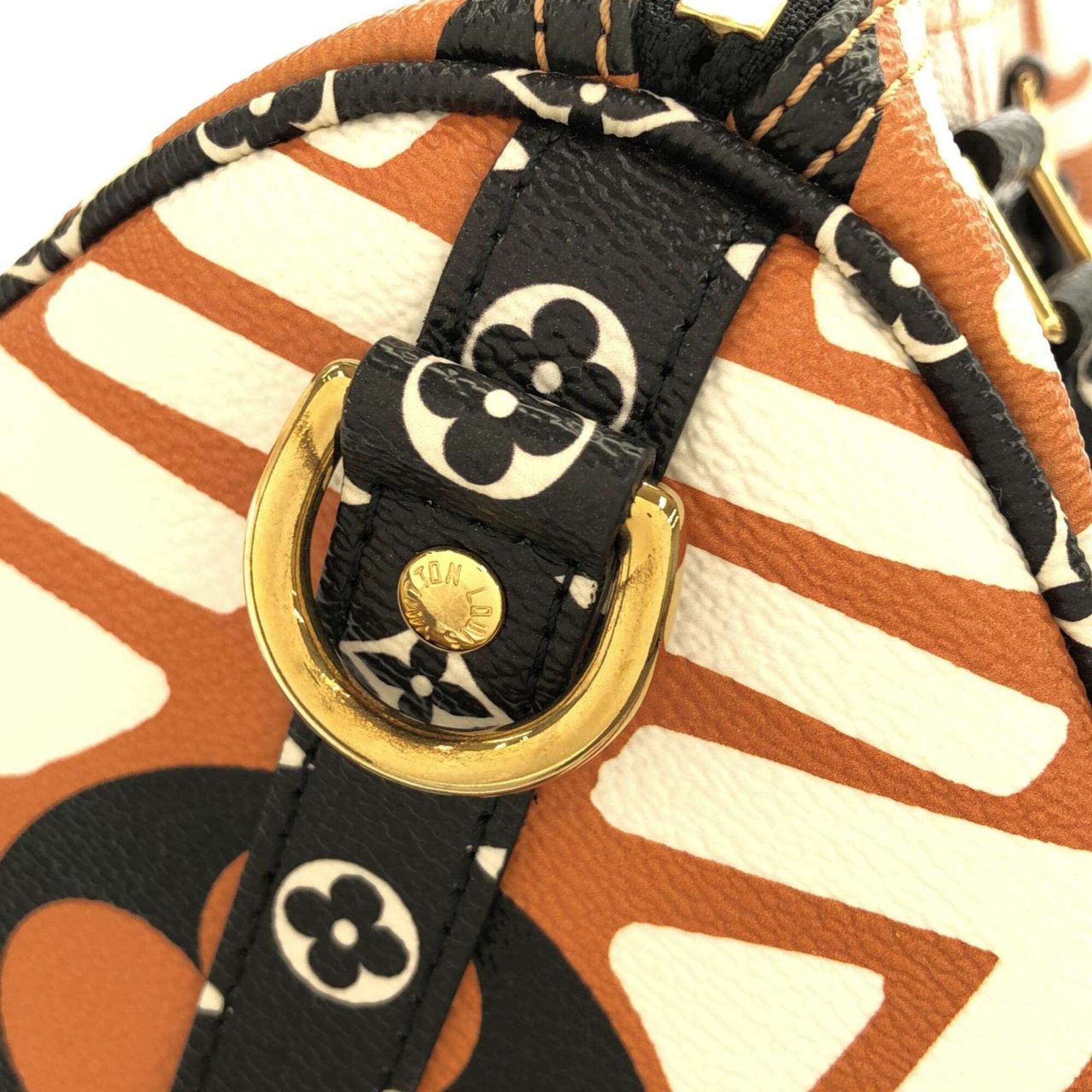 Louis Vuitton Caramel Cream Coated Canvas Boston Bag (Pre-Owned)