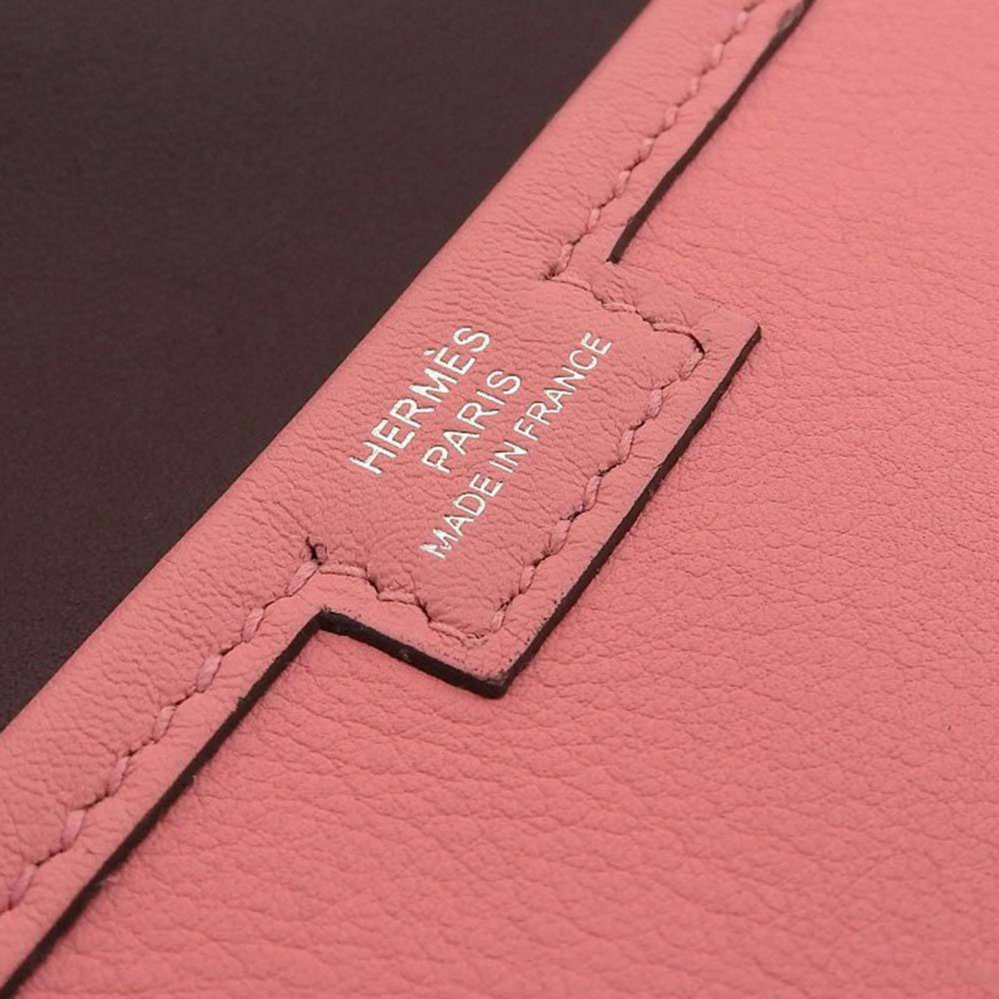 Hermes Pink Swift Leather Clutch Bag (Pre-Owned)