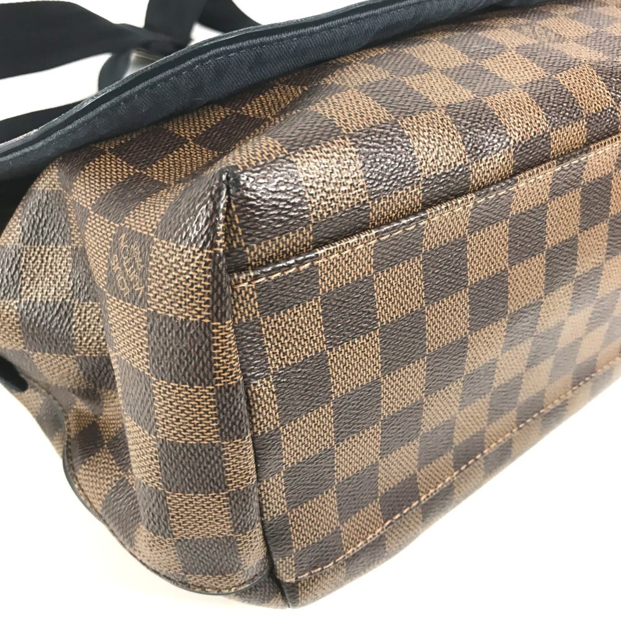 Louis Vuitton Brown Navy Damier Canvas Messenger Bag Shoulder Bag (Pre-Owned)