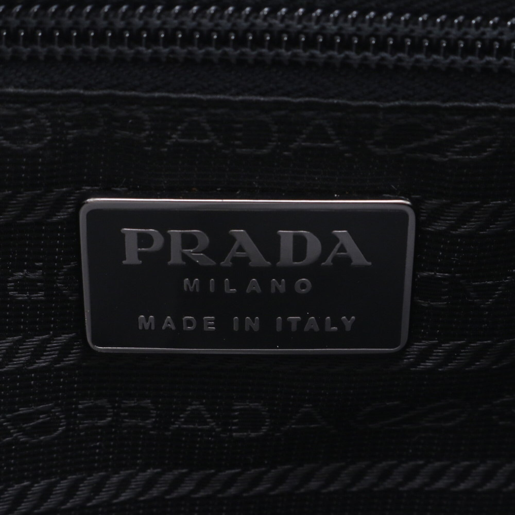 Prada Black Nylon Leather Handbag Tote Bag (Pre-Owned)