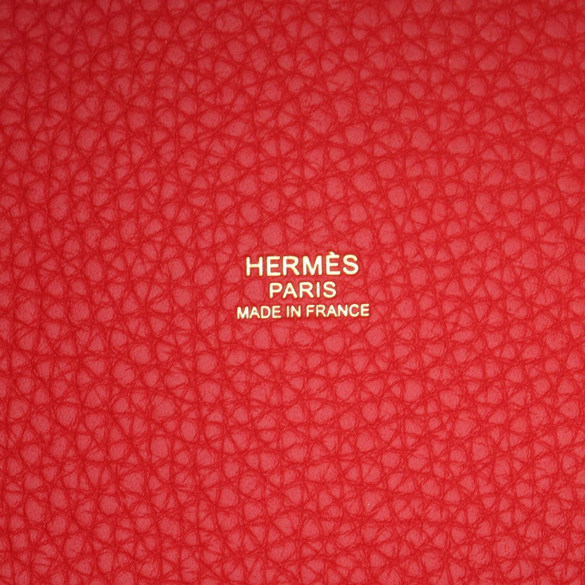 Hermes Red Color Vermilion Taurillon Clemence Leather Leather Handbag (Pre-Owned)