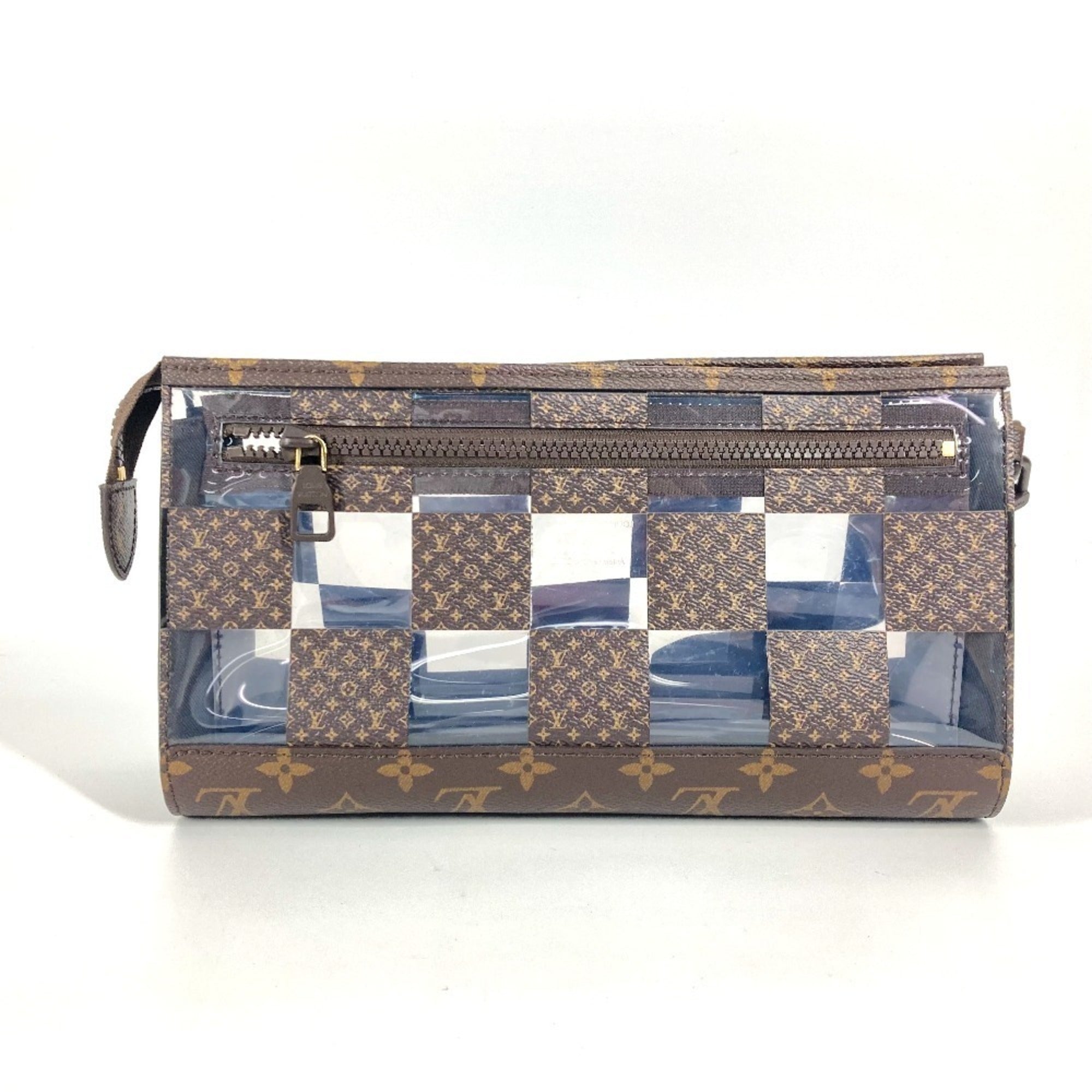 Louis Vuitton Brown Damier Canvas Monogram Monogram Vinyl Clutch Bag Pouch (Pre-Owned)