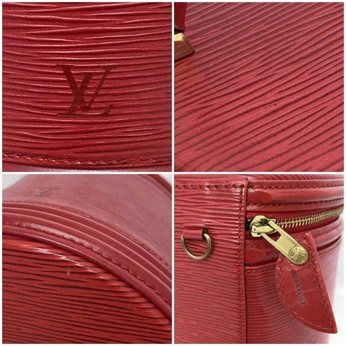 Louis Vuitton Castilian Red Epi Leather Handbag Vanity Bag (Pre-Owned)