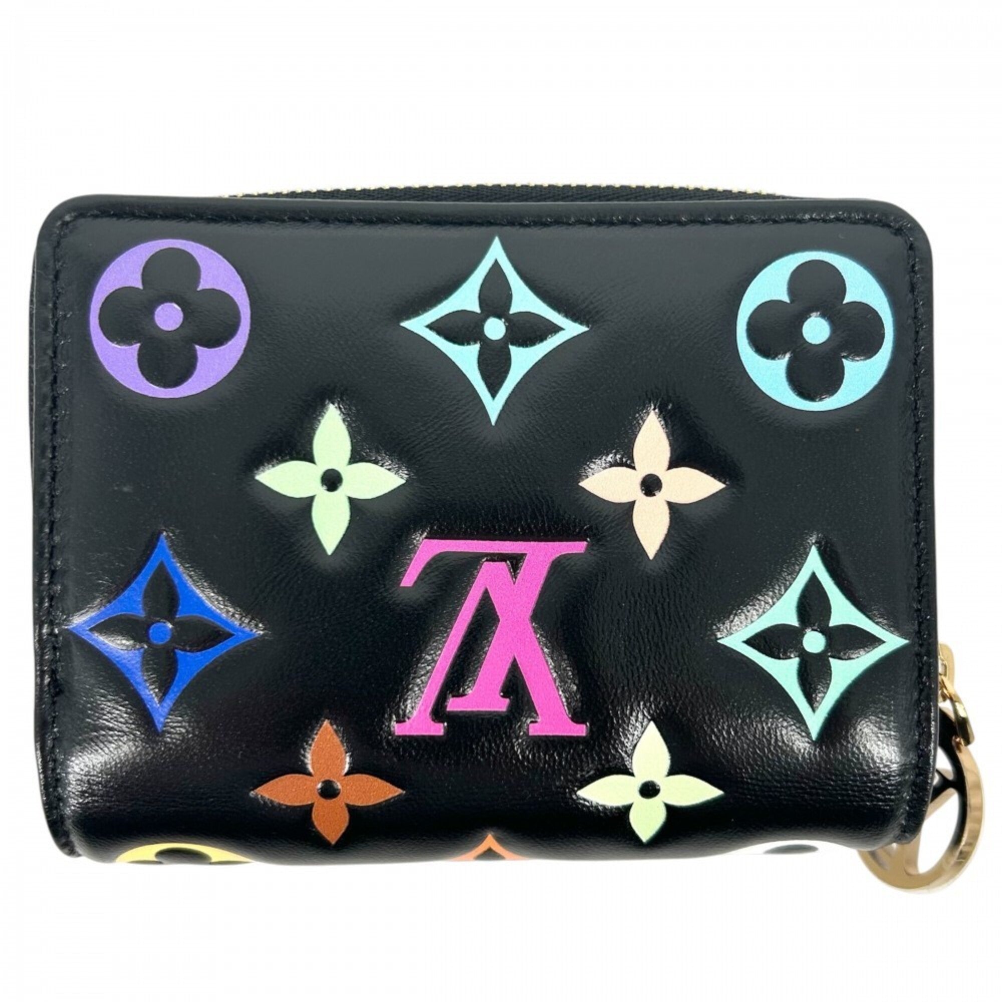 Louis Vuitton Black Multi-Color Leather Wallet (Bi-Fold) (Pre-Owned)