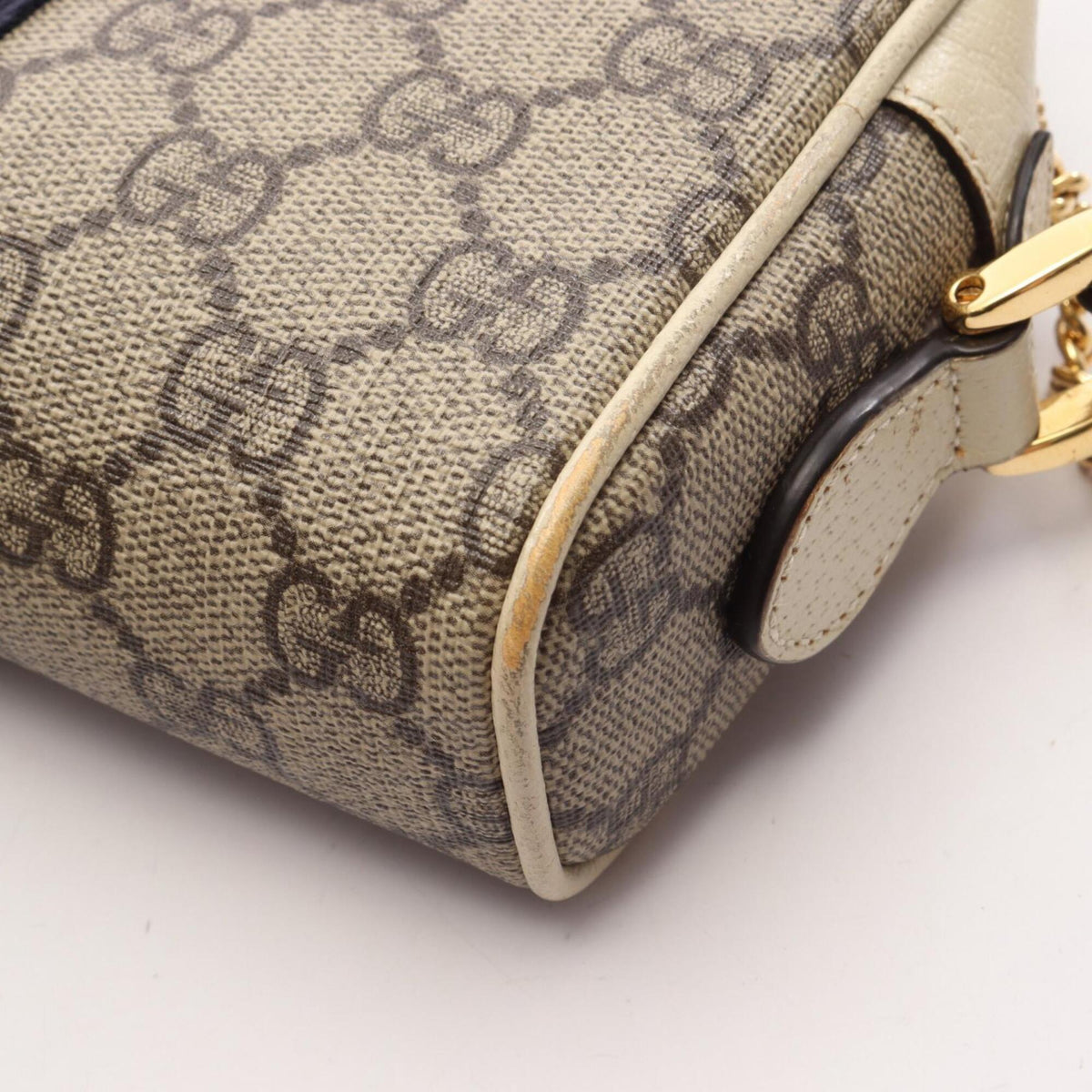 Gucci Beige Multi-Color Pvc Leather Handbag Shoulder Bag (Pre-Owned)