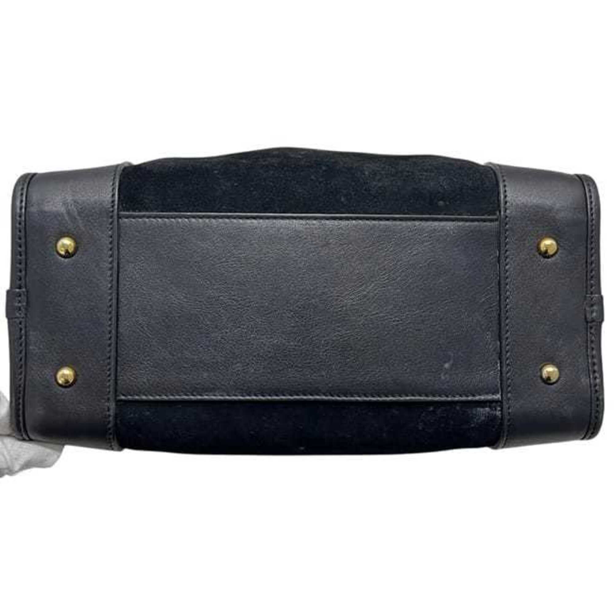 Loewe Amazona Black Suede Leather Handbag (Pre-Owned)