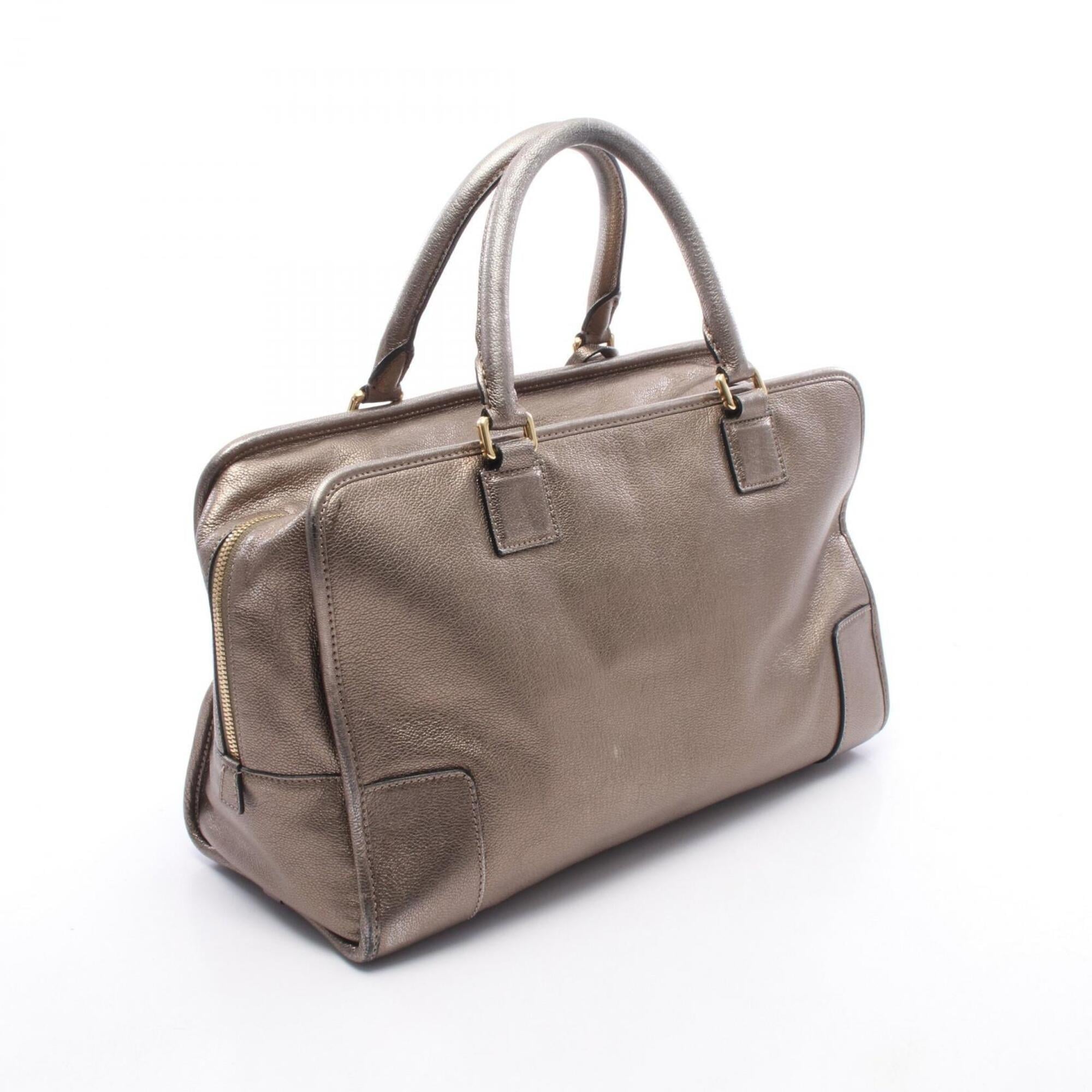 Loewe Amazona Gold Leather Handbag (Pre-Owned)
