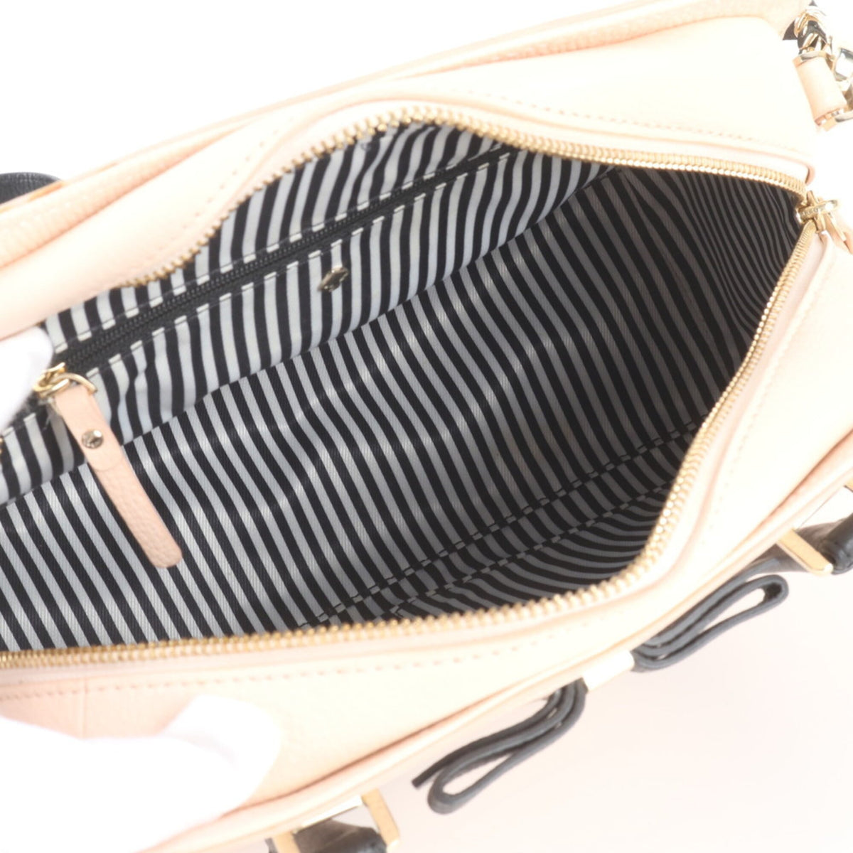Kate Spade Black Light Pink Leather Handbag Shoulder Bag Tote Bag (Pre-Owned)