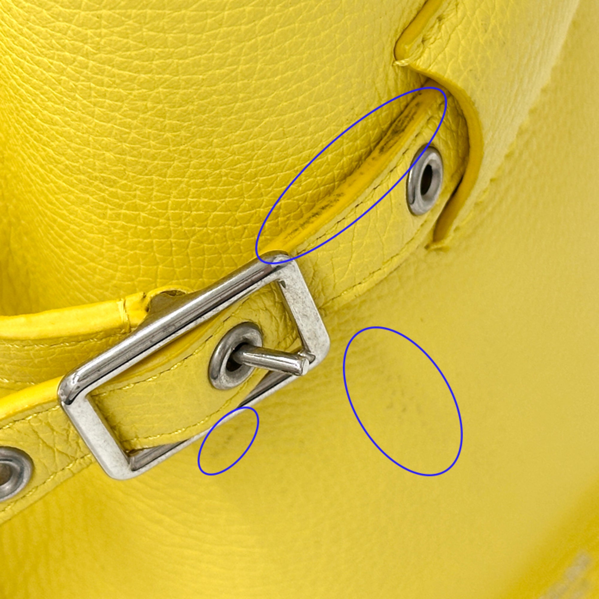 Celine Yellow Leather Handbag Shoulder Bag (Pre-Owned)