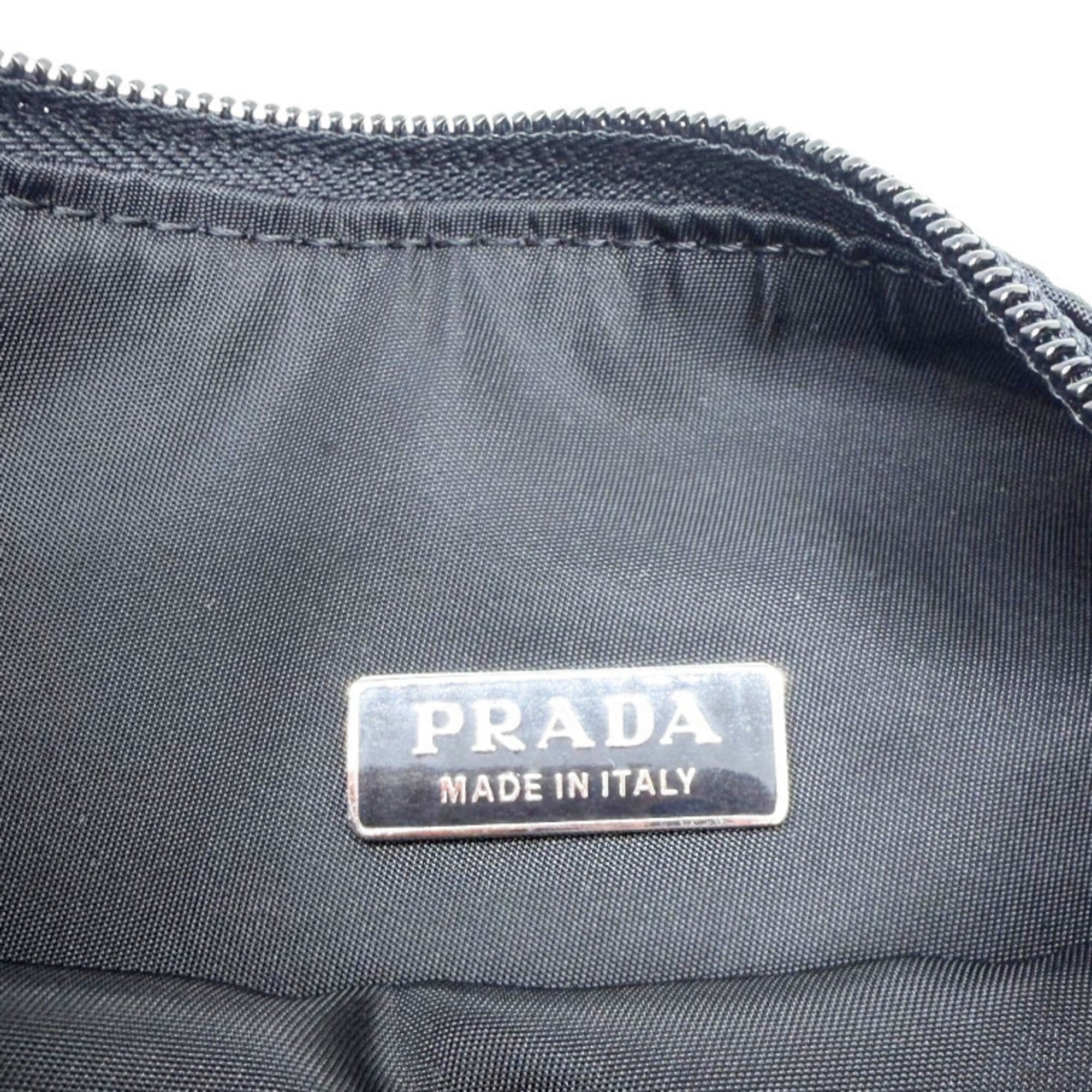 Prada Black Nylon Handbag Pouch Shoulder Bag (Pre-Owned)
