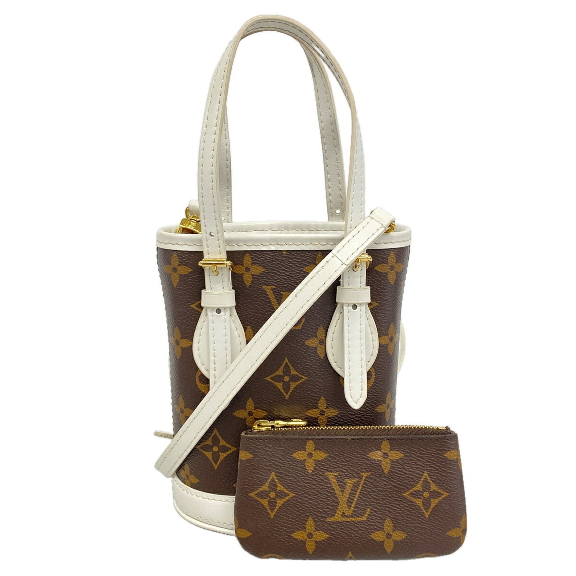 Louis Vuitton Brown White Handbag (Pre-Owned)