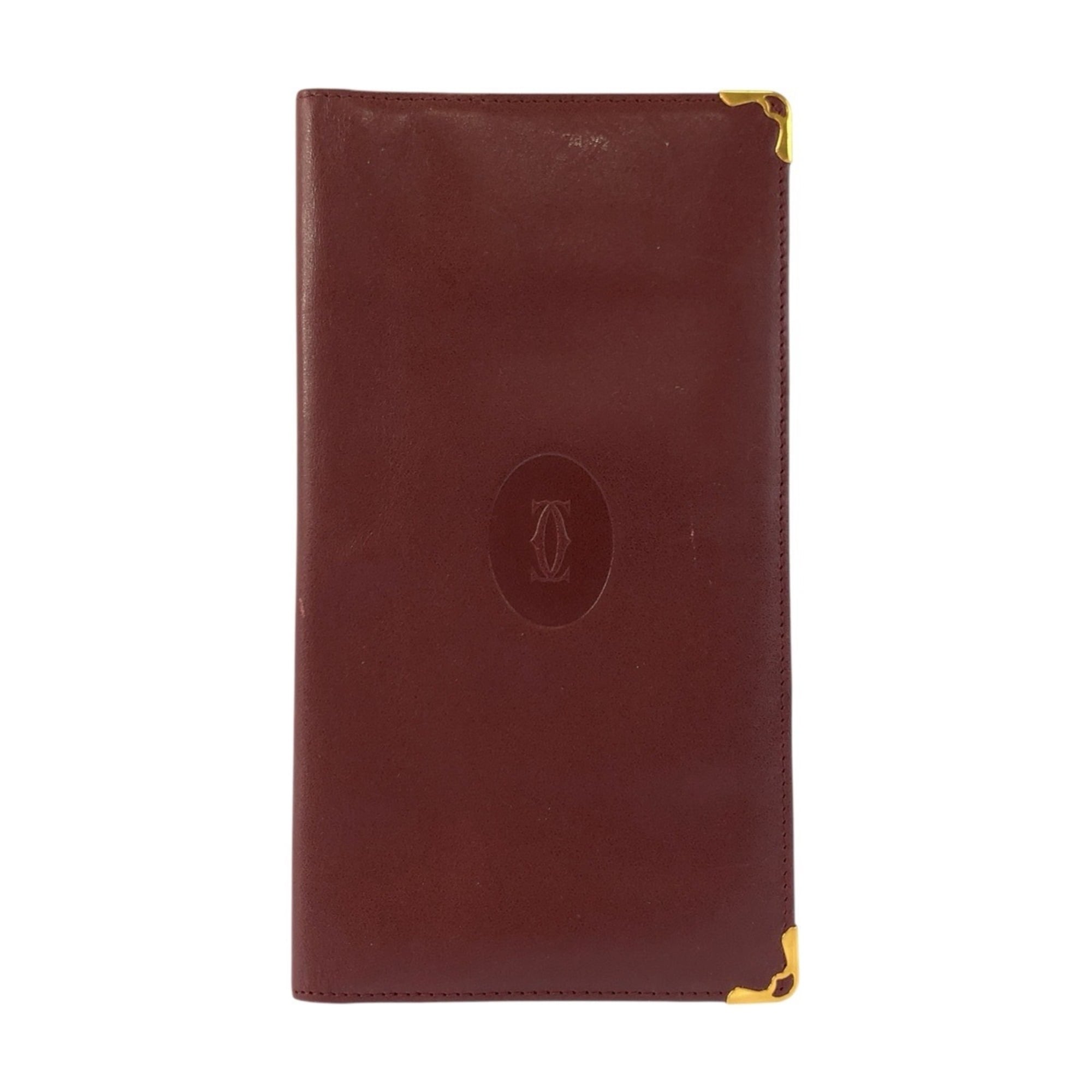 Cartier Bordeaux Leather Long Wallet (Bi-Fold) (Pre-Owned)