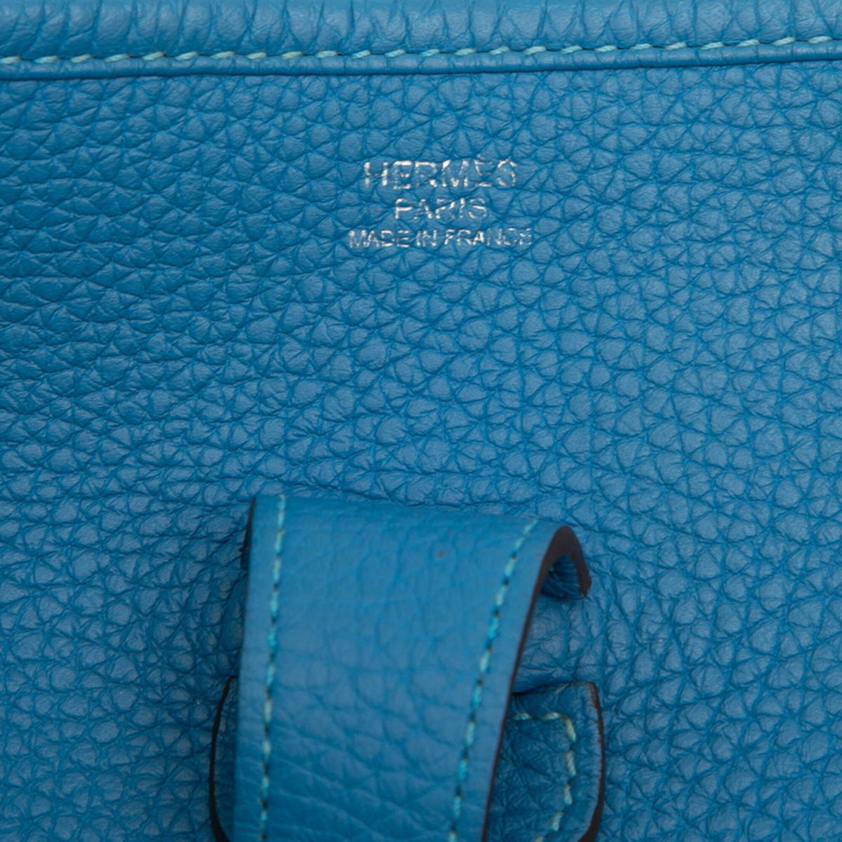Hermes Blue Taurillon Clemence Leather Shoulder Bag (Pre-Owned)