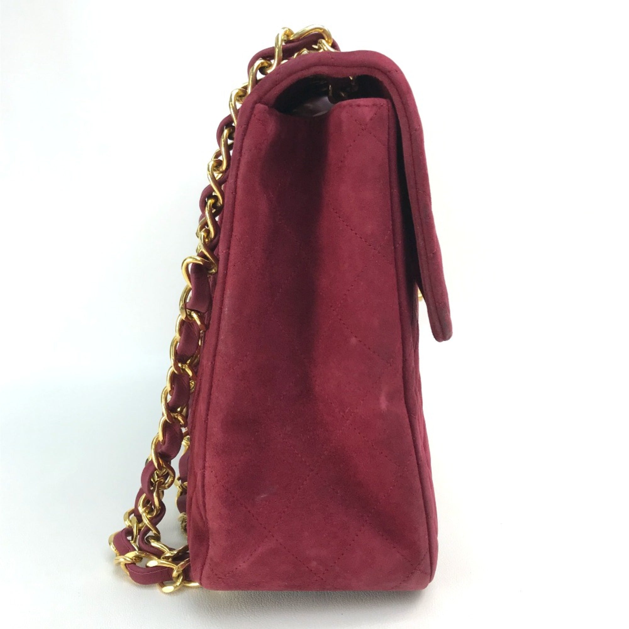 Chanel Red Leather Shoulder Bag (Pre-Owned)
