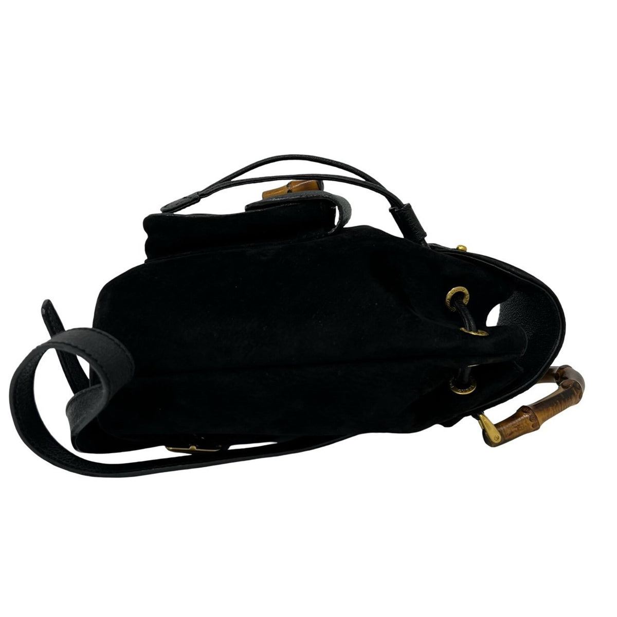 Gucci Black Suede Leather Backpack (Pre-Owned)