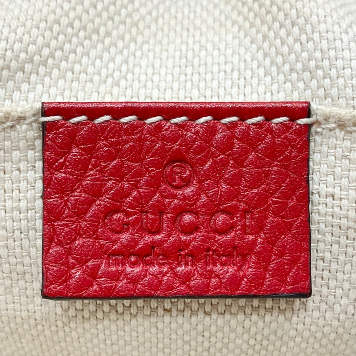 Gucci Soho Red Color Leather Shoulder Bag (Pre-Owned)
