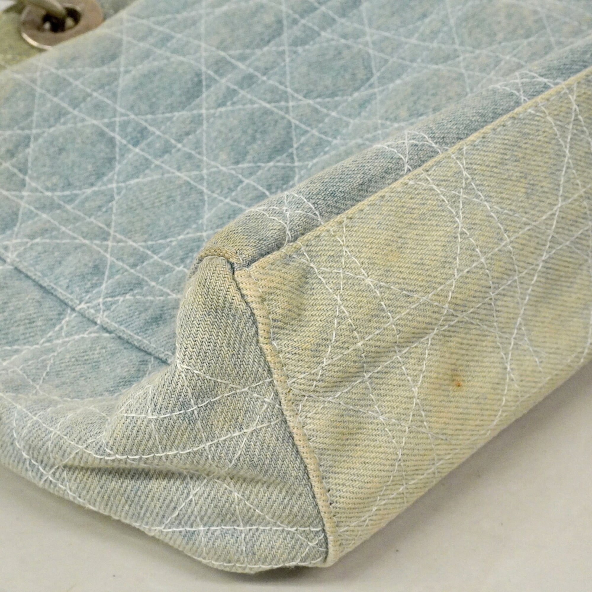 Christian Dior Blue Denim Tote Bag (Pre-Owned)