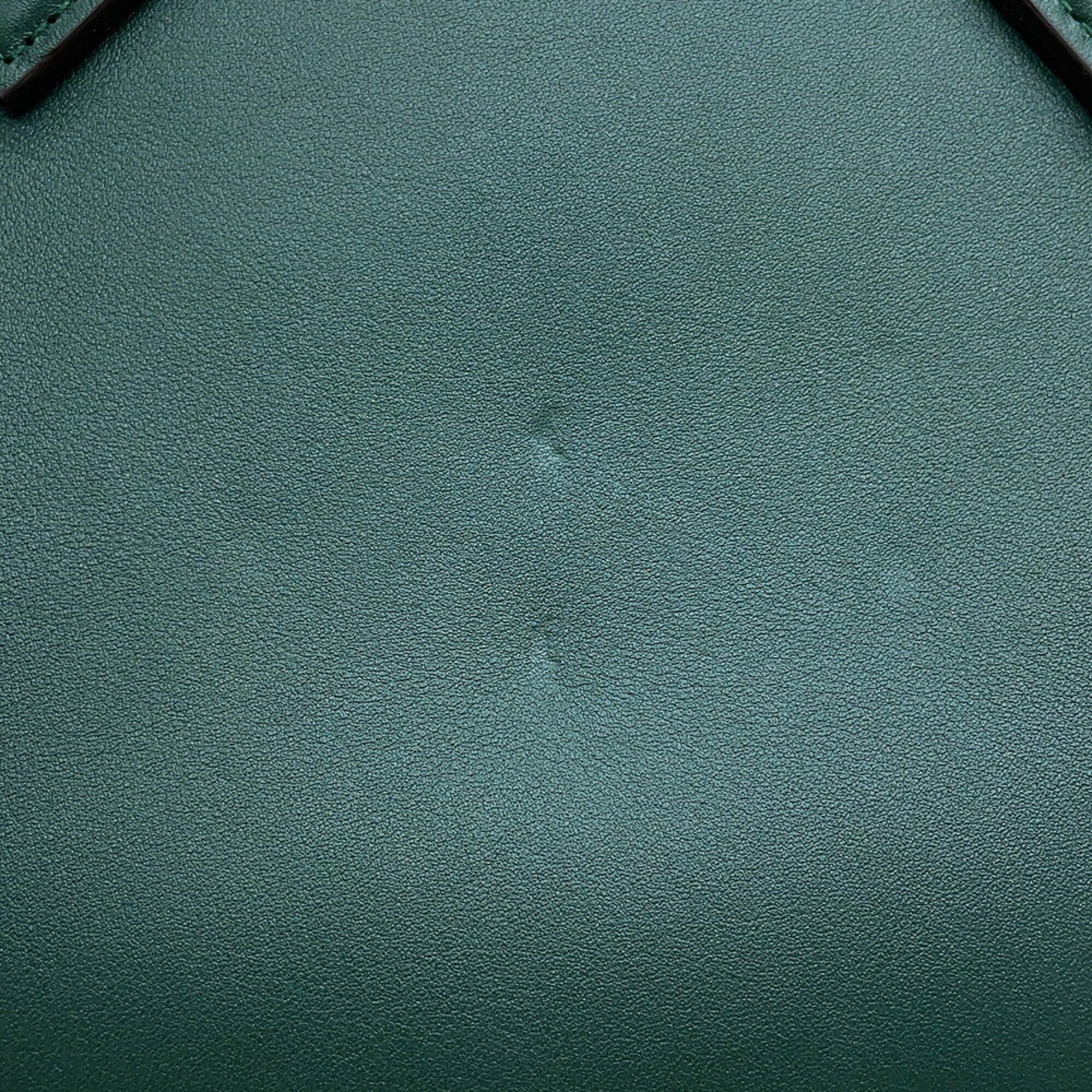 Gucci Green Leather Handbag Tote Bag (Pre-Owned)